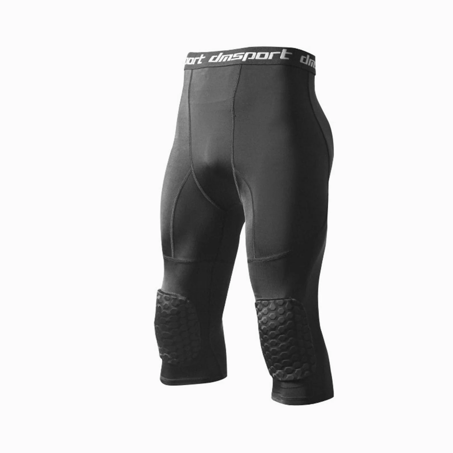 Spodnie do koszykówki z ochraniaczami na kolana, spodnie kompresyjne 3/4 ochraniacze na kolana legginsy Capri Legginsy, antykolizyjne, fajne i suche legginsy, legginsy Capri, piłka nożna, koszykówka,