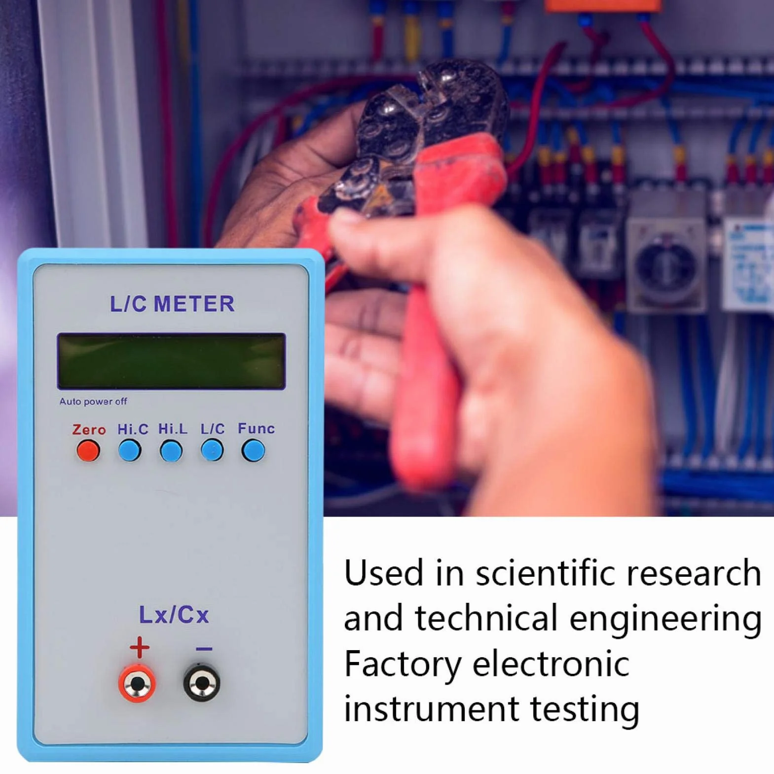 Tester LCR, LC Resonance ekran LCD L/C, ręczny wielofunkcyjny multimetr indukcyjny, LC-200A do badań naukowych technicznych