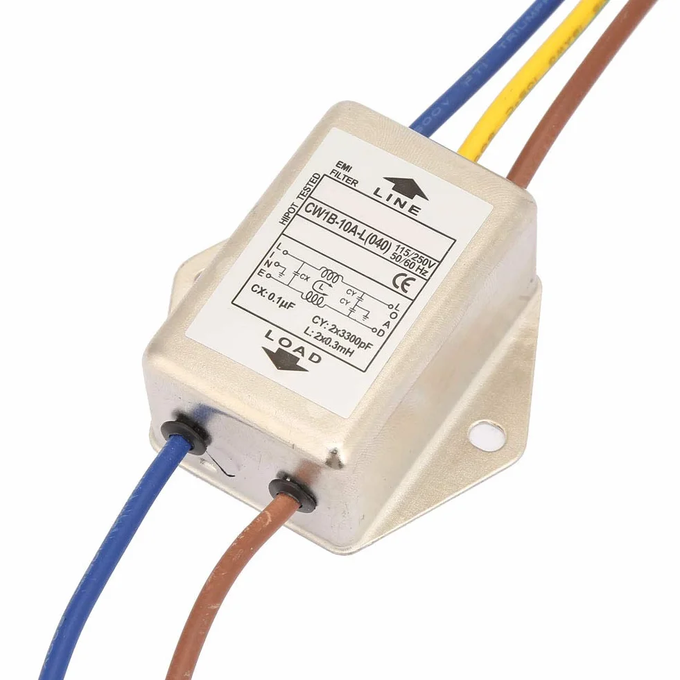 Filtr EMI Jadeshay, zasilacz jednofazowy Filtry przeciwzakłóceniowe zasilacz filtr EMI 125/250V filtr EMI do tłumienia ciągłych i okresowych impulsów zakłóceń