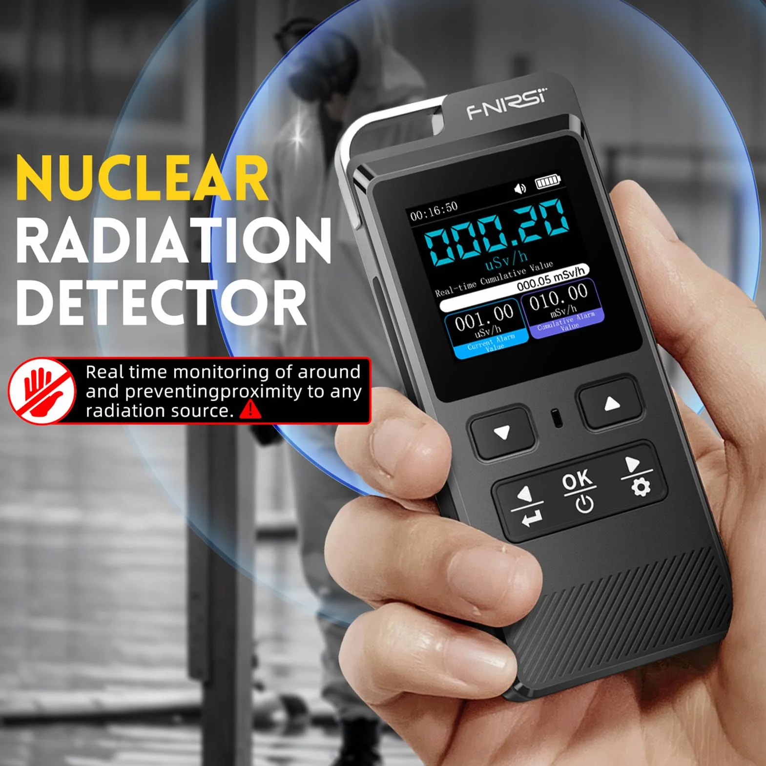 Geiger GC-02 miernik promieniowania Geigera, miernik radioaktywności rentgenowskiej, z wyświetlaczem LCD i ręczną