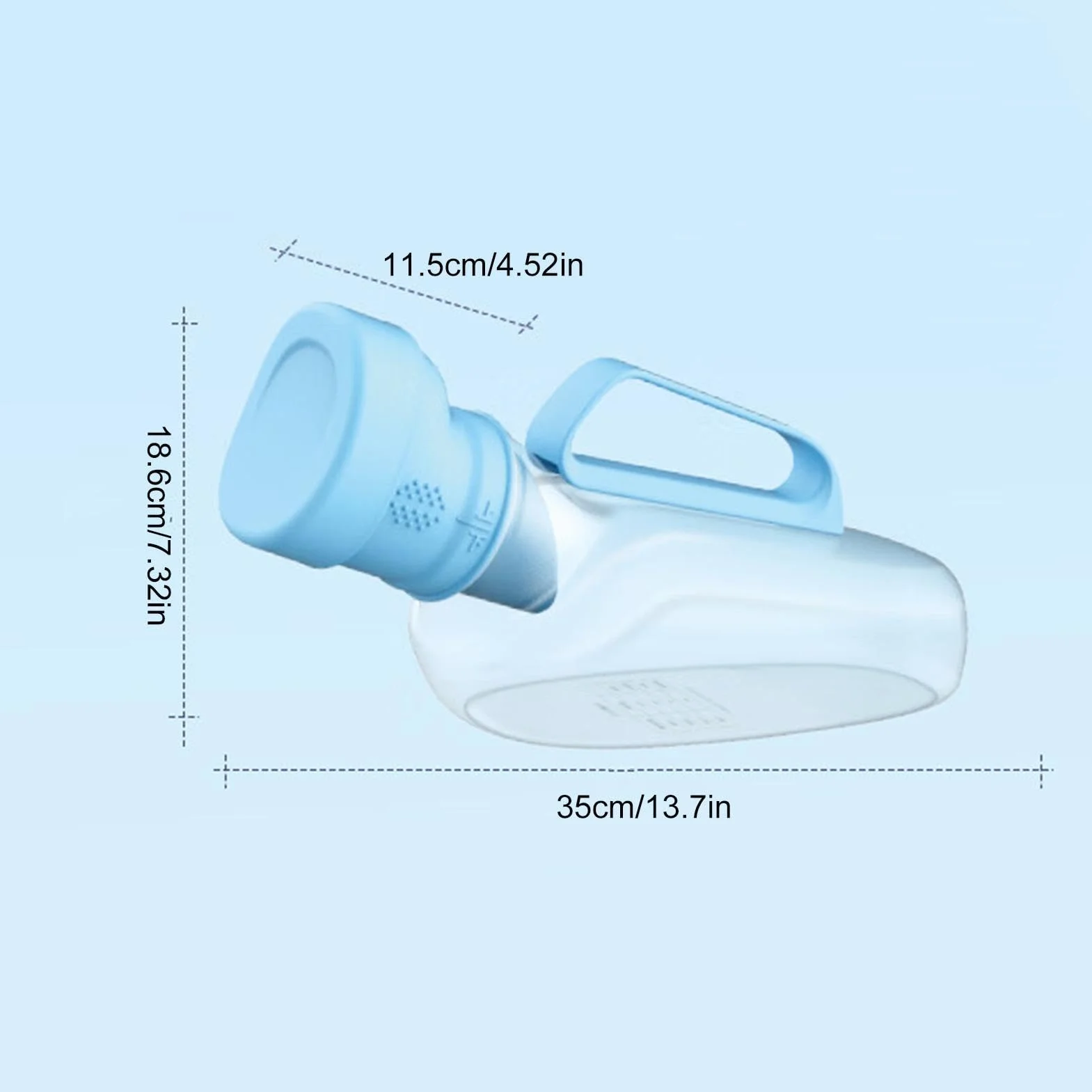 Urinals For Men, Portable Urinal Bottle For Men, 1200ml Male Pee Container, Spill Proof Urinal Bottle, Travel Urinal For Men, Leak Proof Male Urinal, Odor Resistant Pee Bottle