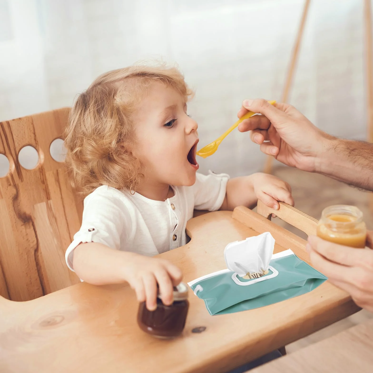 4 sztuki torebek na chusteczki nawilżane dla niemowląt, opakowanie na chusteczki nawilżane dla niemowląt, wielokrotnego użytku, pojemnik na worek do ponownego napełniania, do podróży, na