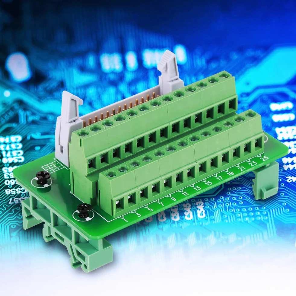 26-pinowe Złącze Idc Breakout Idc 26-pinowa Tabliczka Zaciskowa Idc26P Szyna Din 26Pin 5Mm moduł Interfejsu do Montażu Złącze Męskie Tabliczka Zaciskowa