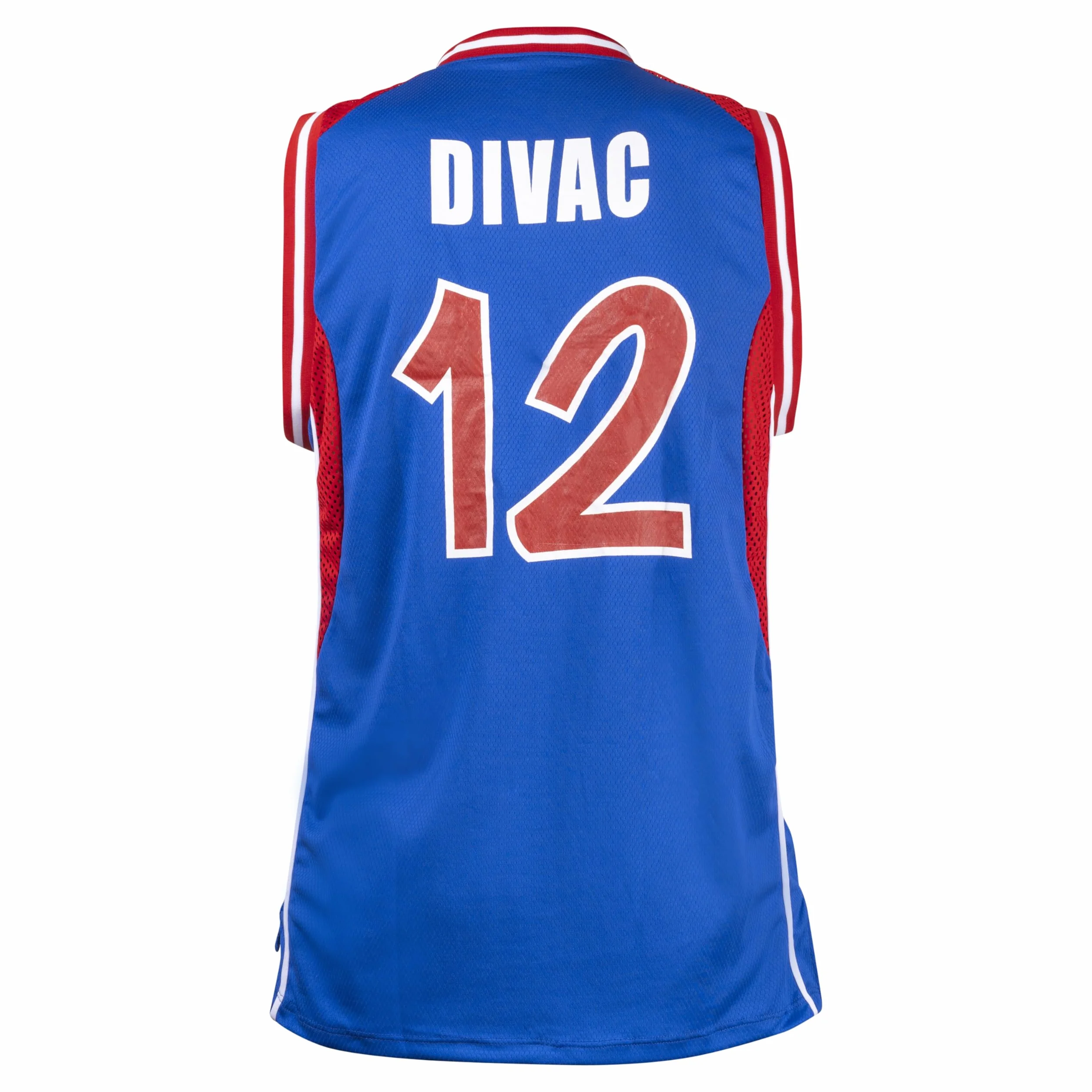 Vlade Divac 12 Jugosławia Euro Koszykówka Niebieska koszulka bez rękawów Sport Retro Top