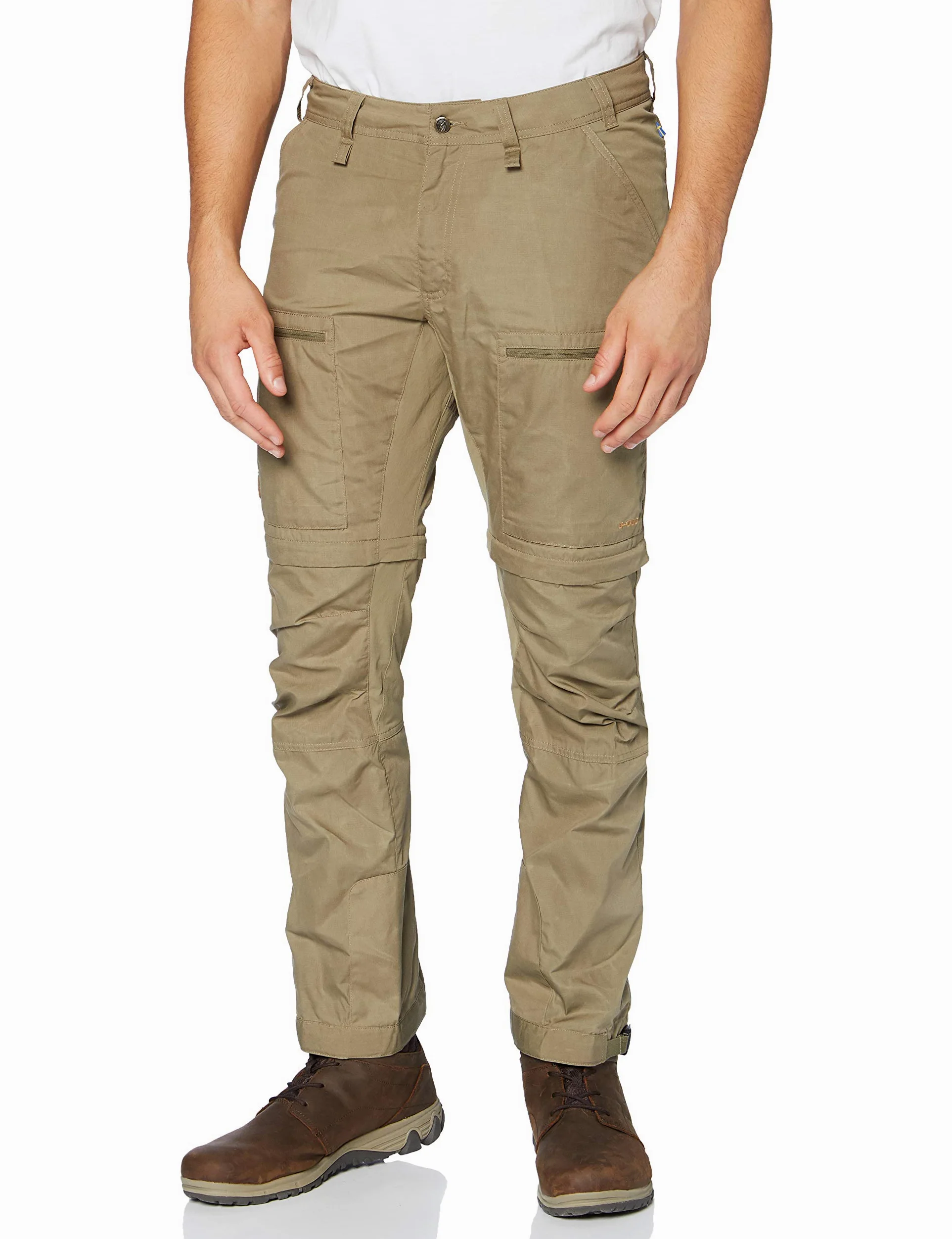 FJALLRAVEN Abisko Lite męskie spodnie trekkingowe z odpinanymi nogawkami, kolor oliwkowo-zielony, 60