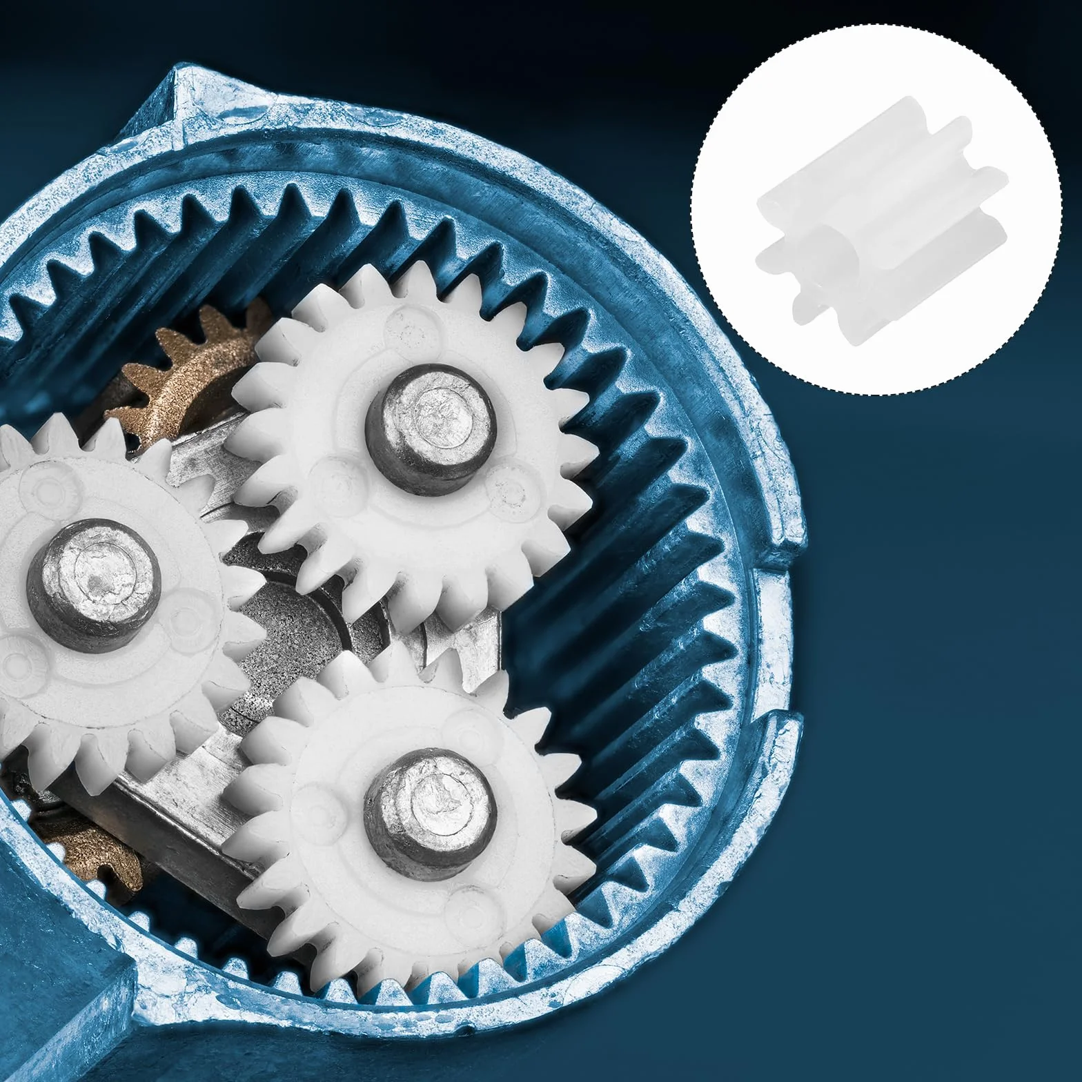 QUARKZMAN 10 szt. Plastikowa przekładnia 8 zębów Model z przekładnią wału 082AA przekładnia redukcyjna do robota DIY model samochodu RC, biały moduł 0,5