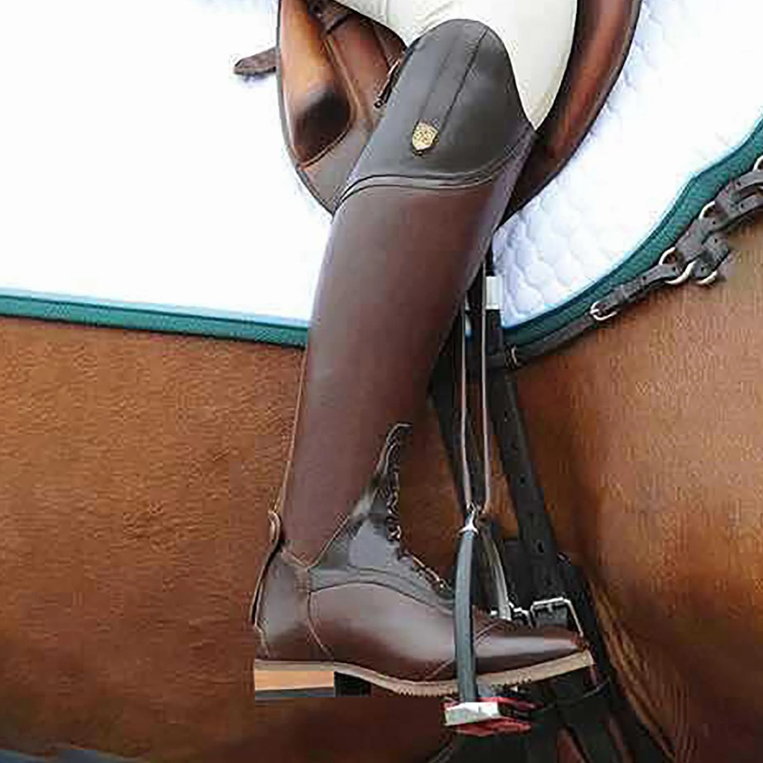 Buty Jeździeckie Wysokie Jesienne 34-48 Antypoślizgowe Zamek Błyskawiczny 3-5cm Czarny