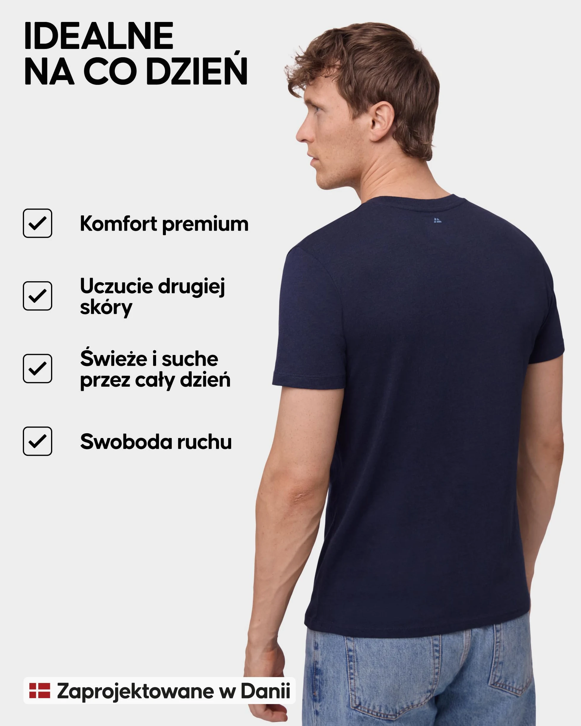DANISH ENDURANCE Koszulki Męskie z Bawełny Organicznej Dla Mężczyzn, Okrągły Dekolt, 1-Pak, 2-Pak, 4-Pak