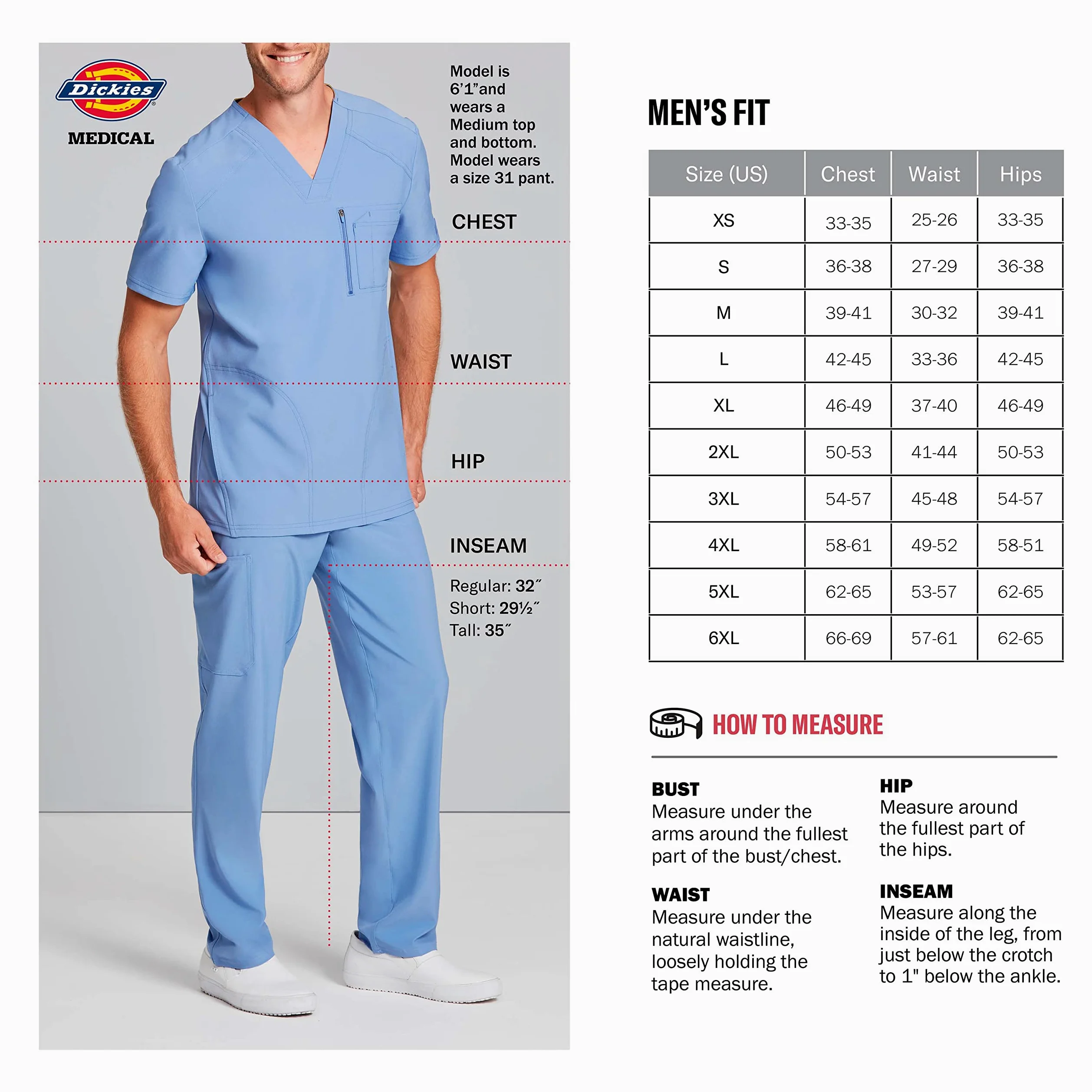Dickies Męska koszulka medyczna
