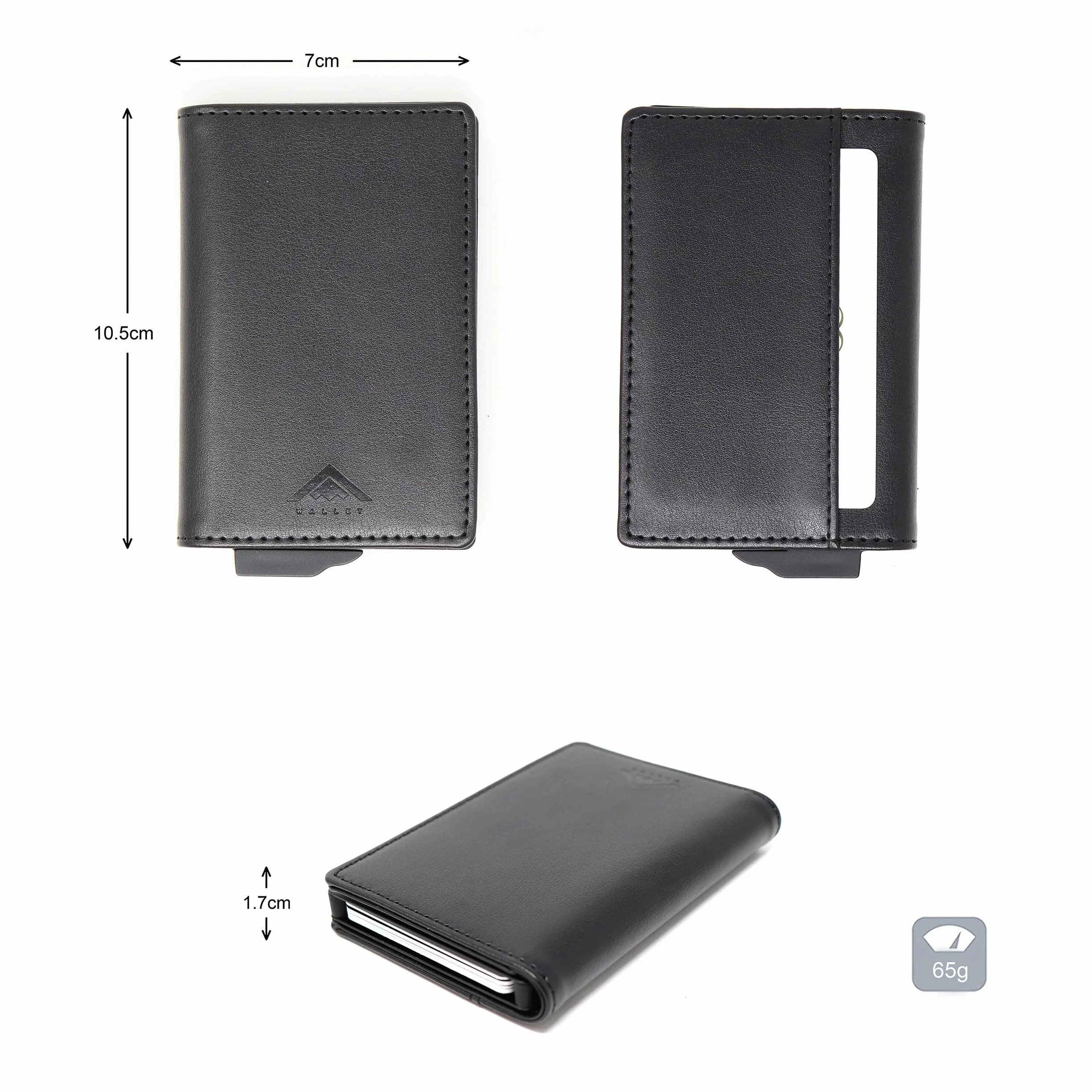 Stealth Wallet RFID Card Wallet Minimalist Pop Up Slim Metal Credit Card Holder Contactless Protection