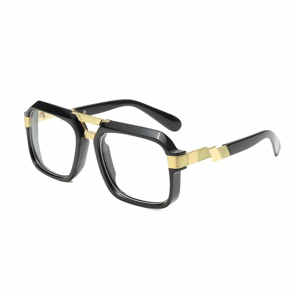 Luksusowe okulary przeciwsłoneczne z podwójnym mostkiem, fajne modne okulary ochronne dla mężczyzn i kobiet w kolorze retro skorupy żółwia