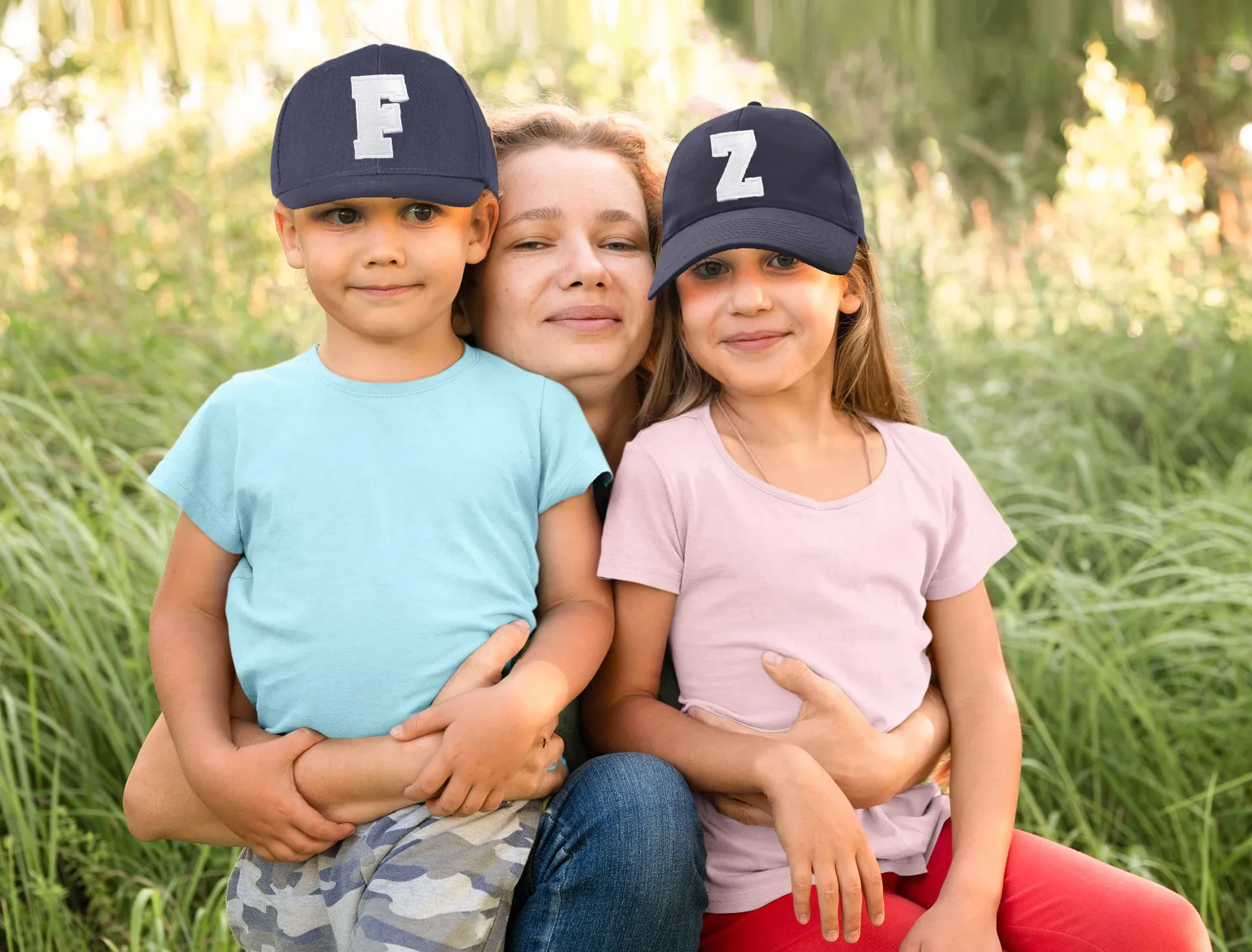 morefaz New Czapka z daszkiem morskim chłopiec dziewczynka dzieci czapka unisex A-Z alfabet (J)