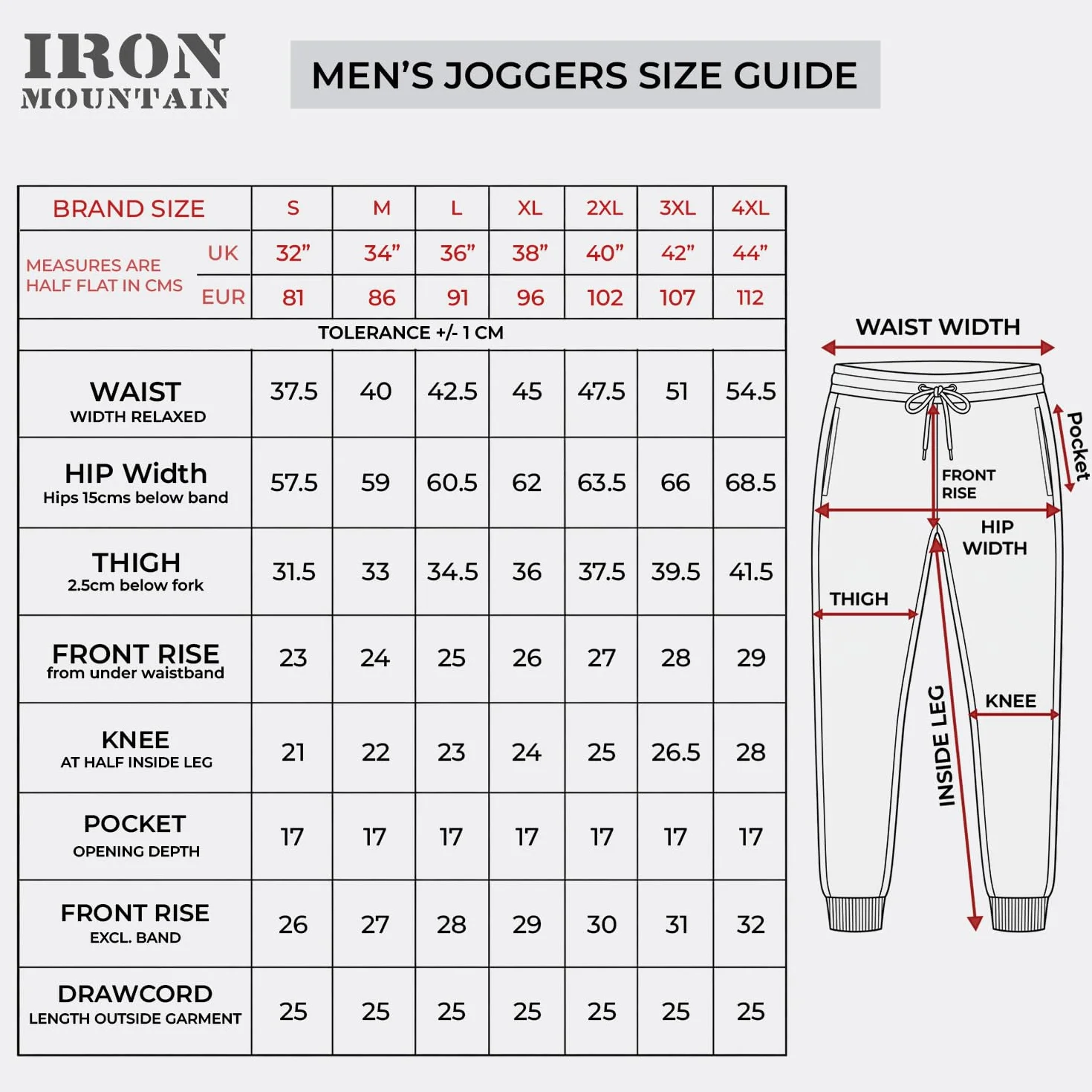 Iron Mountain Joggery Męskie Spodnie Dresowe z Przędzy z Odzysku Elastyczne