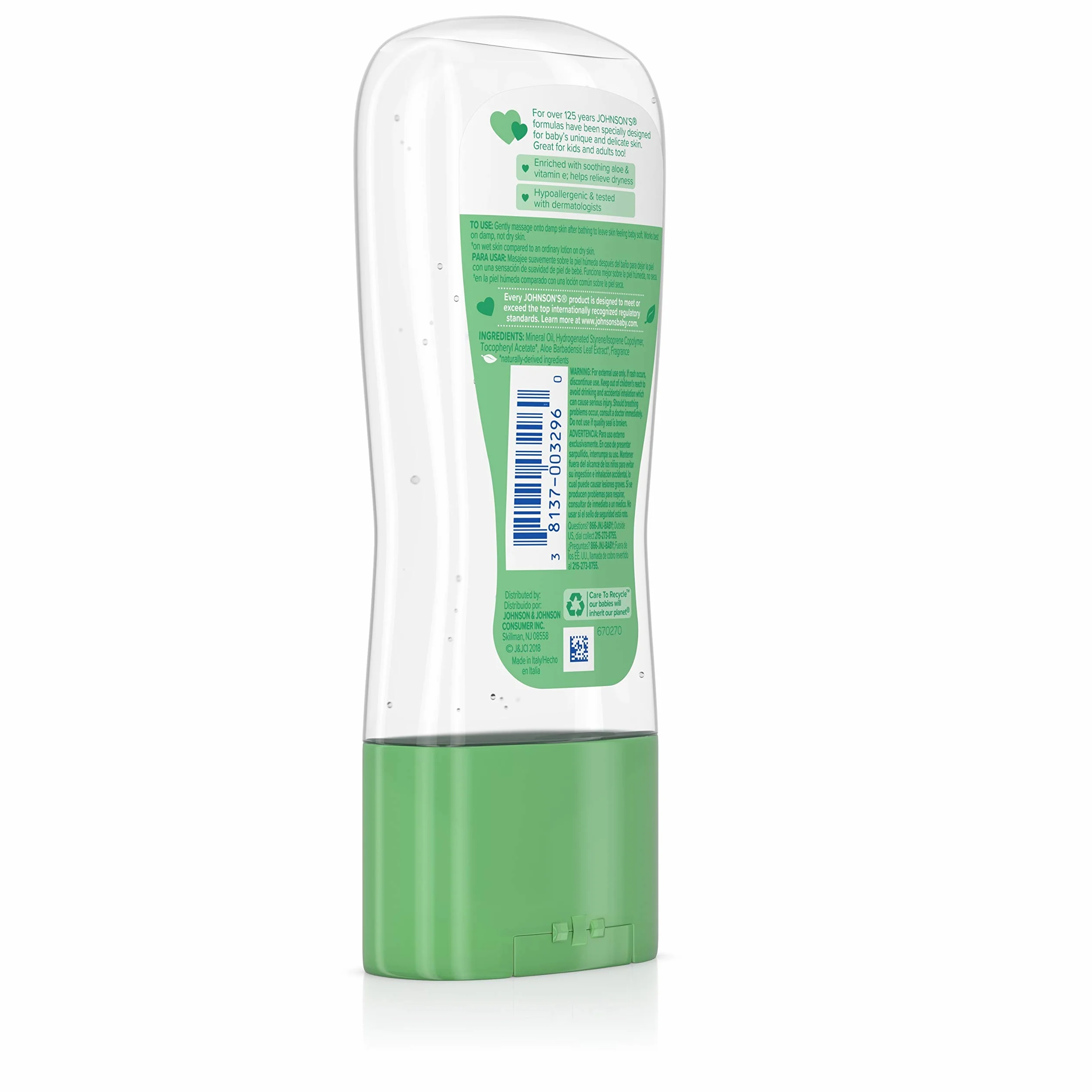 Johnson & Johnson 3296 Baby Gel olejek z aloesem i witaminą e