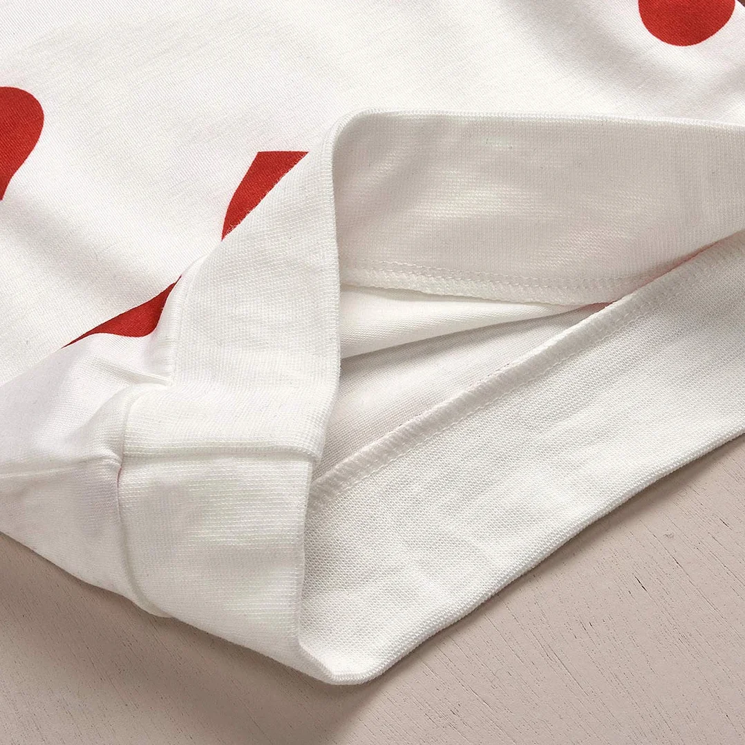 Niemowlę maluch dziewczynek walentynki stroje z długim rękawem sweter z nadrukiem serca bluza koszulka topy + spódnica mini 2 szt. zestaw ubrań wiosenno-jesiennych
