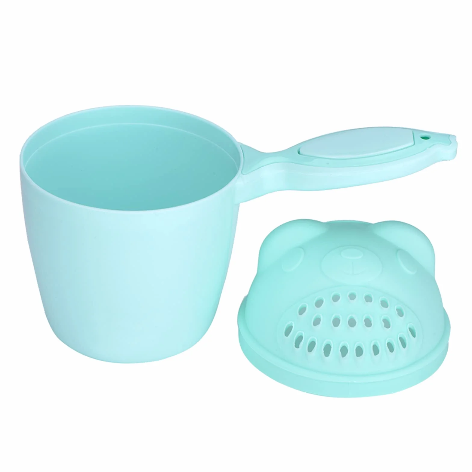 Kubek do Płukania Kąpieli Kubek do Szamponu dla Niemowląt Cute Kid Wash Hair Bathing Flusher Protection Eye (zielony) (Zielony)