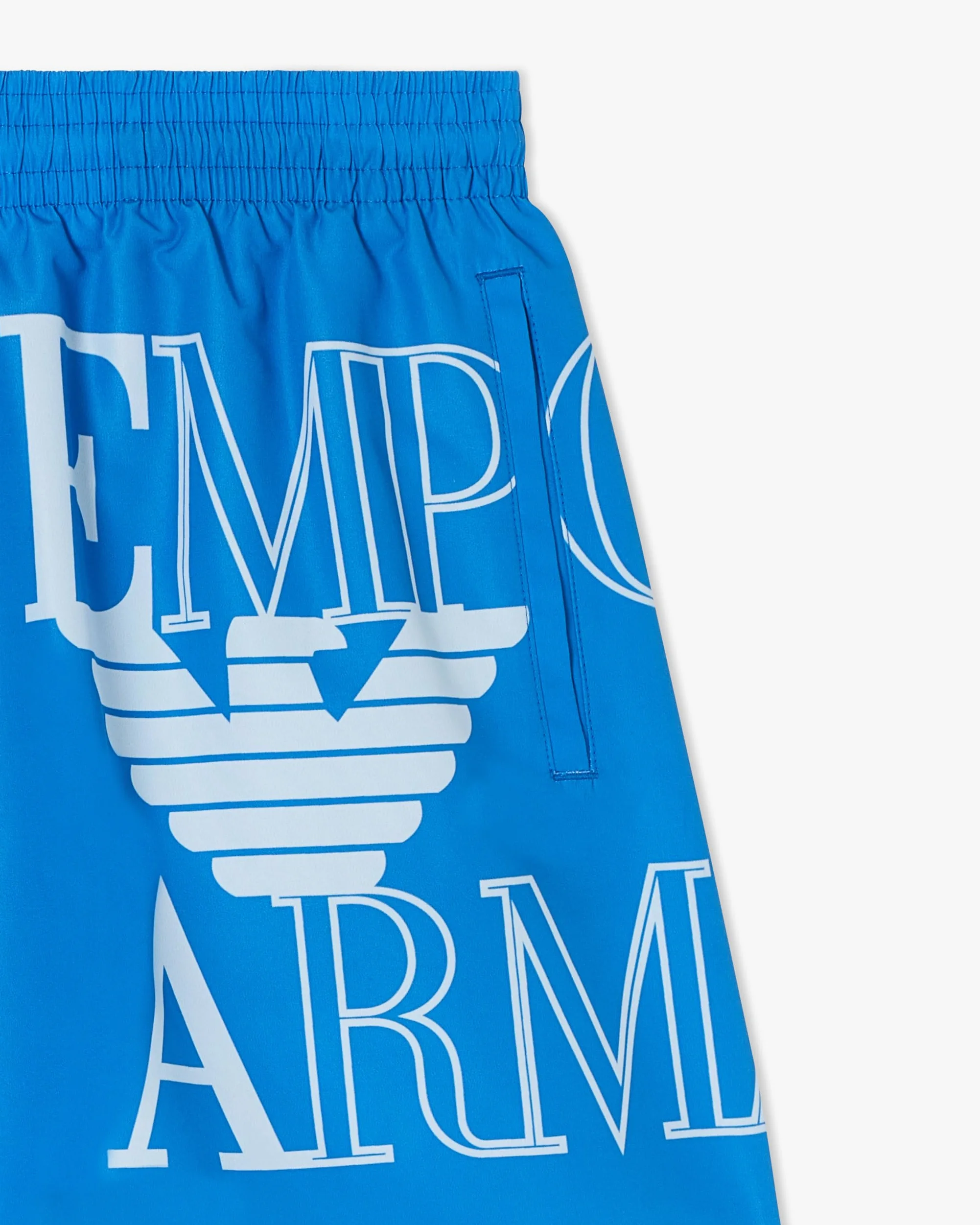 EMPORIO ARMANI Męskie pogrubione logo bokserki niebieskie L