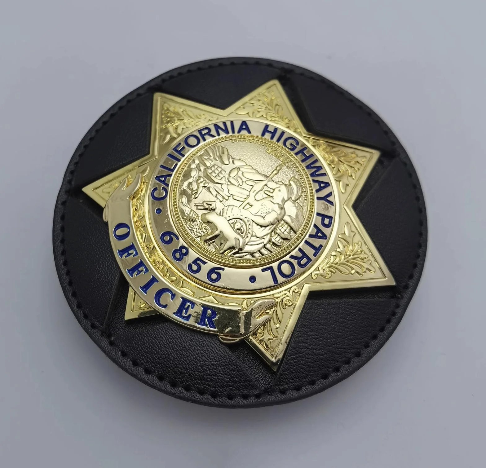 DOGOZ California Highway Patrol 6856 Medal Odznaka skórzane etui