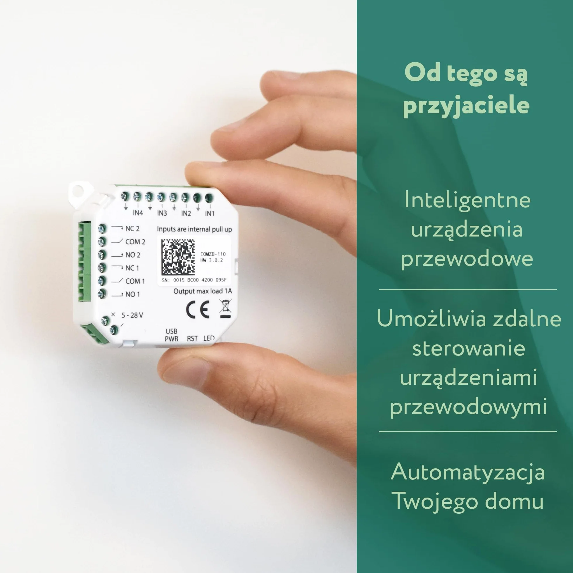 frient IO Module | Moduł wejścia/wyjścia | Moduł łączności inteligentnego domu | Interfejs dla urządzeń przewodowych | Zigbee | Współpracuje z Homey, Home Assistant i SmartThings