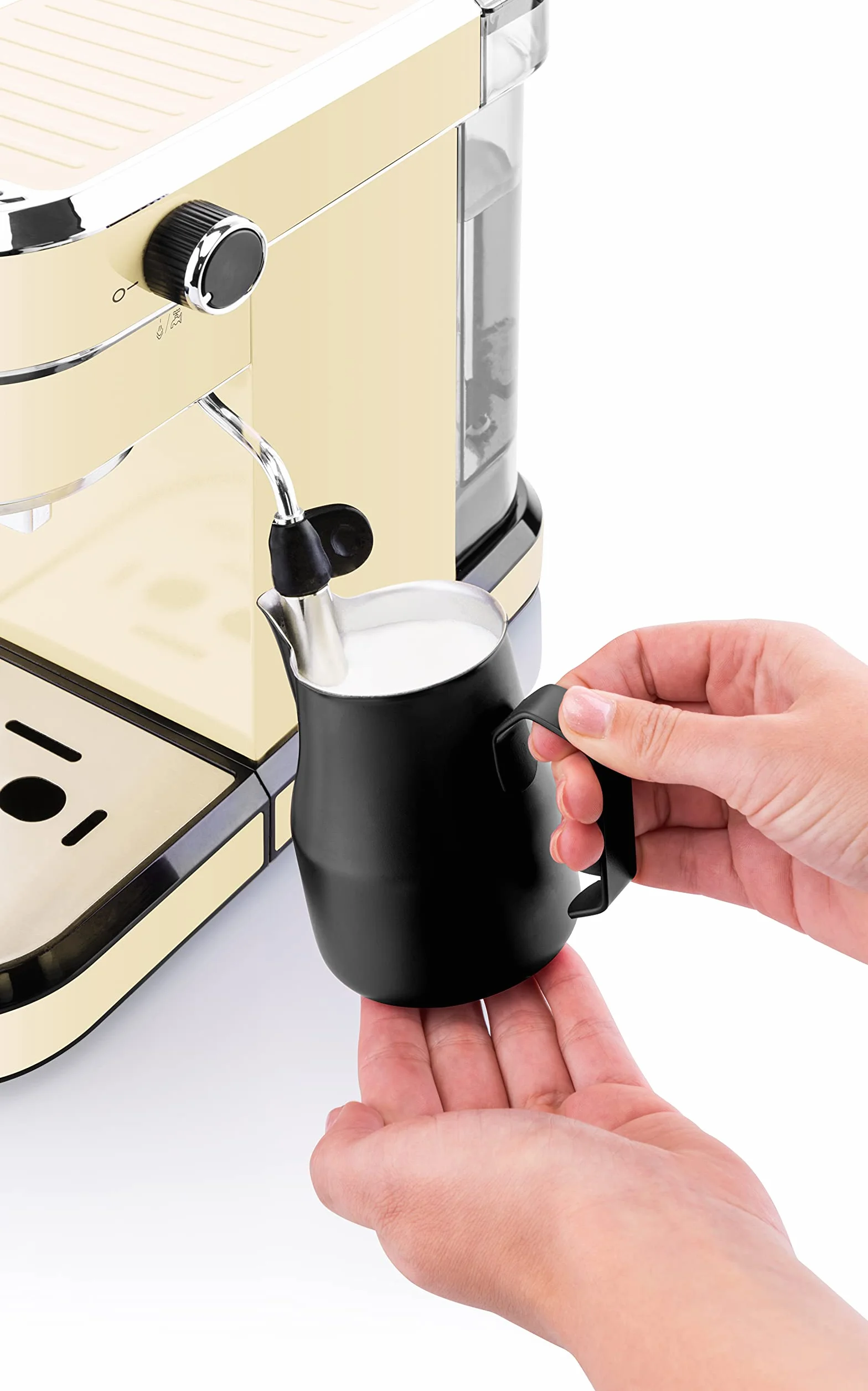 ETA Sitko Storio I beżowy I ekspres do espresso I dysza do pianki mlecznej I 20 bar I zbiornik na wodę 750 ml I 1350 W