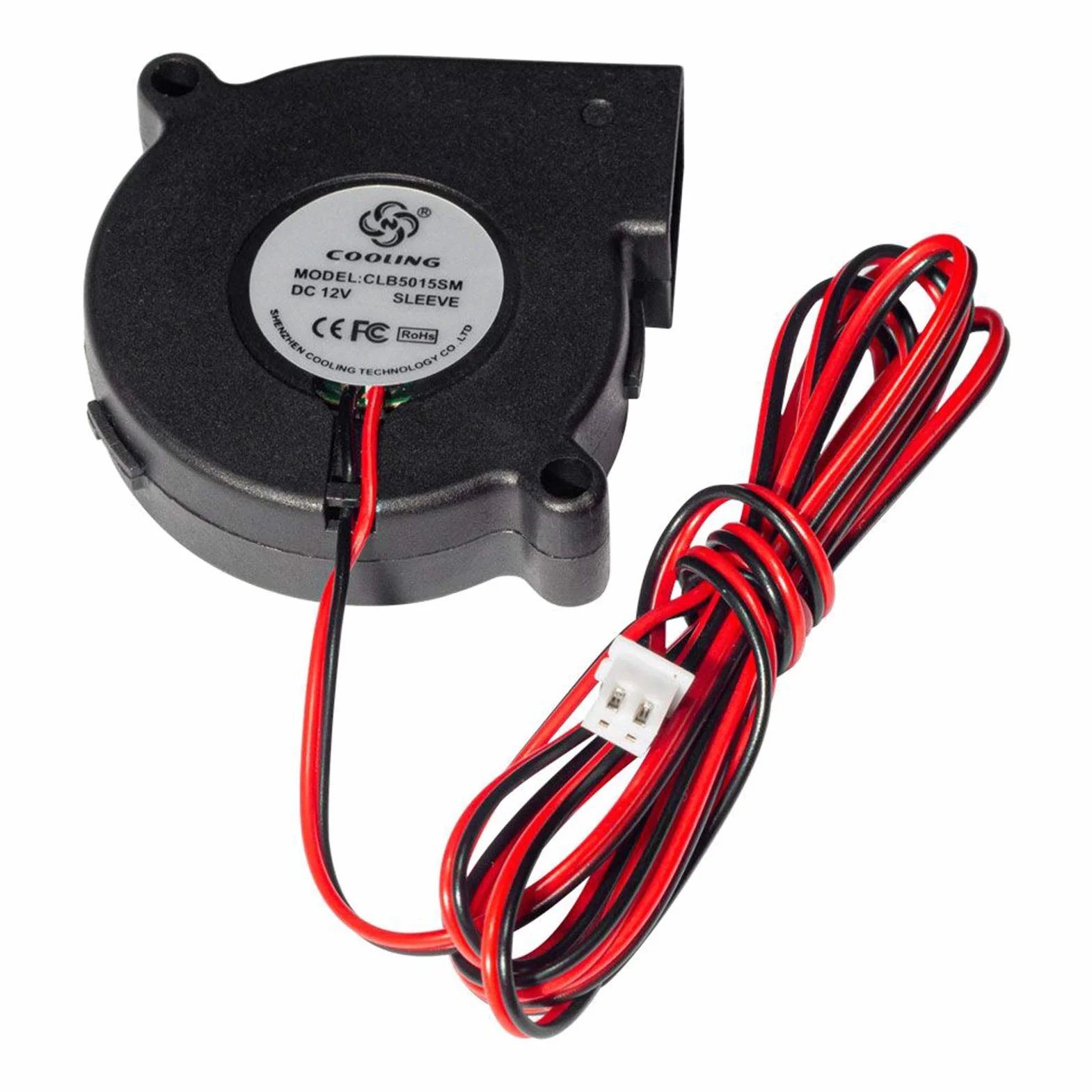 HUIOP Wentylator chłodzący, bezszczotkowy wentylator chłodzący 5015 DC 12 V 0,19 A Turbo mały ultra cichy wentylator przenoszący olej 6500 obr./min rozmiar 50 x 50 x 15 mm dla