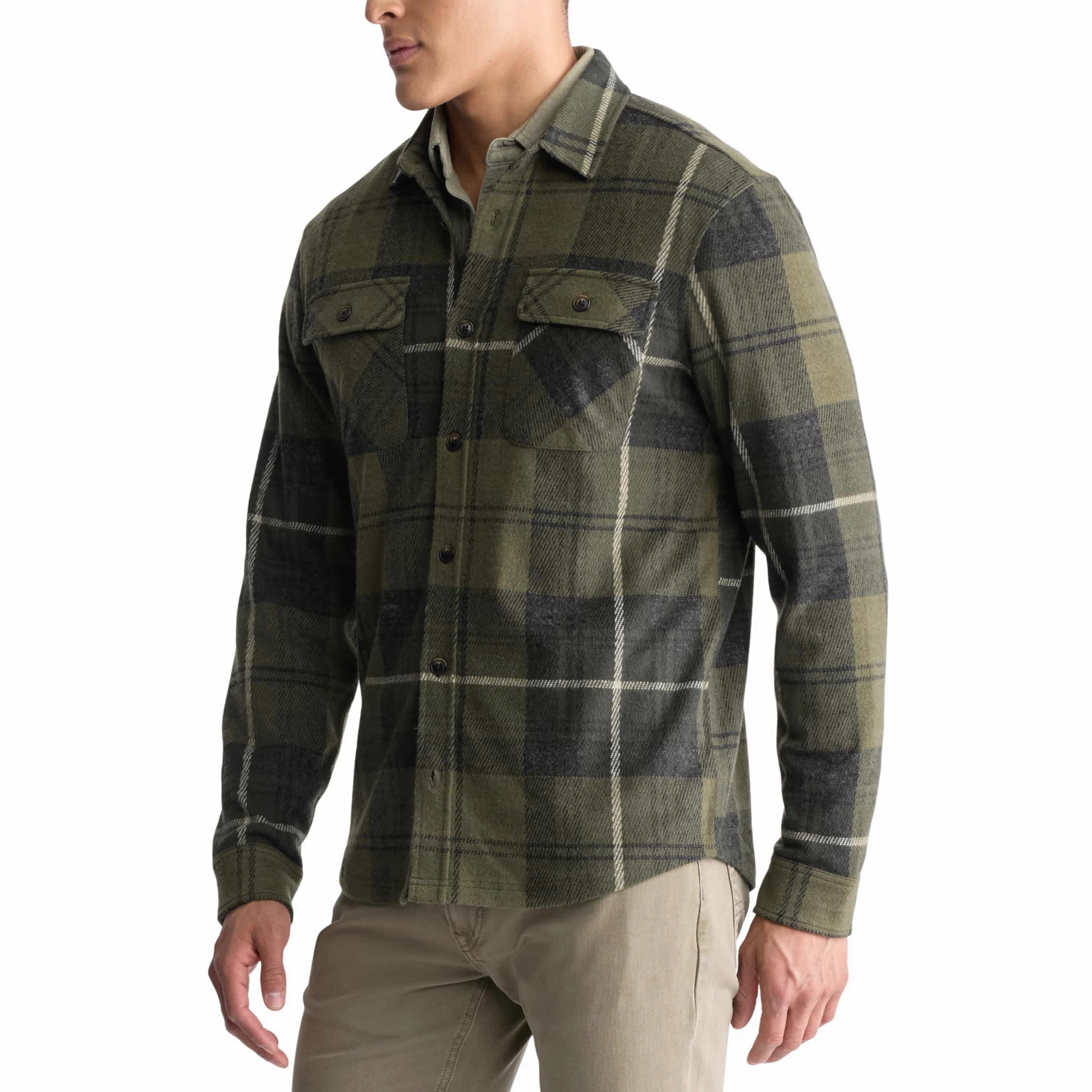 Buffalo David Bitton Koszula z długim rękawem z zapięciem na guziki Mężczyźni Long Sleeve Button Down Blanket Shirt