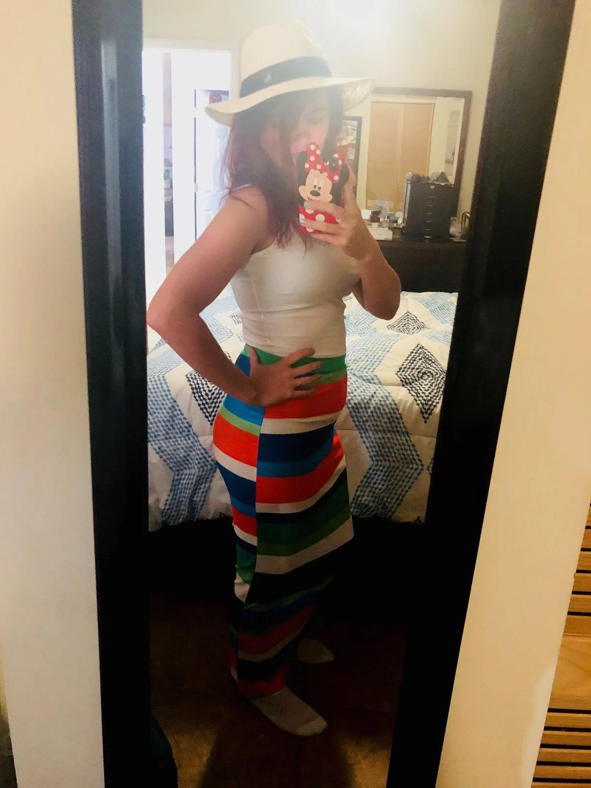 DRESHOW Damski kapelusz z Szerokim Rondem ze Słomy Panama Zwijana czapka Fedora Beach Sun Hat UPF 50+