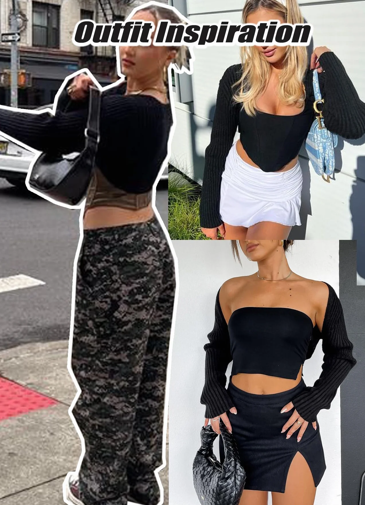 Navneet Bolerko damskie bolerko, krótki sweter oversize, sweter z dzianiny Y2K Crop Top Shrug zima kardigan sweter