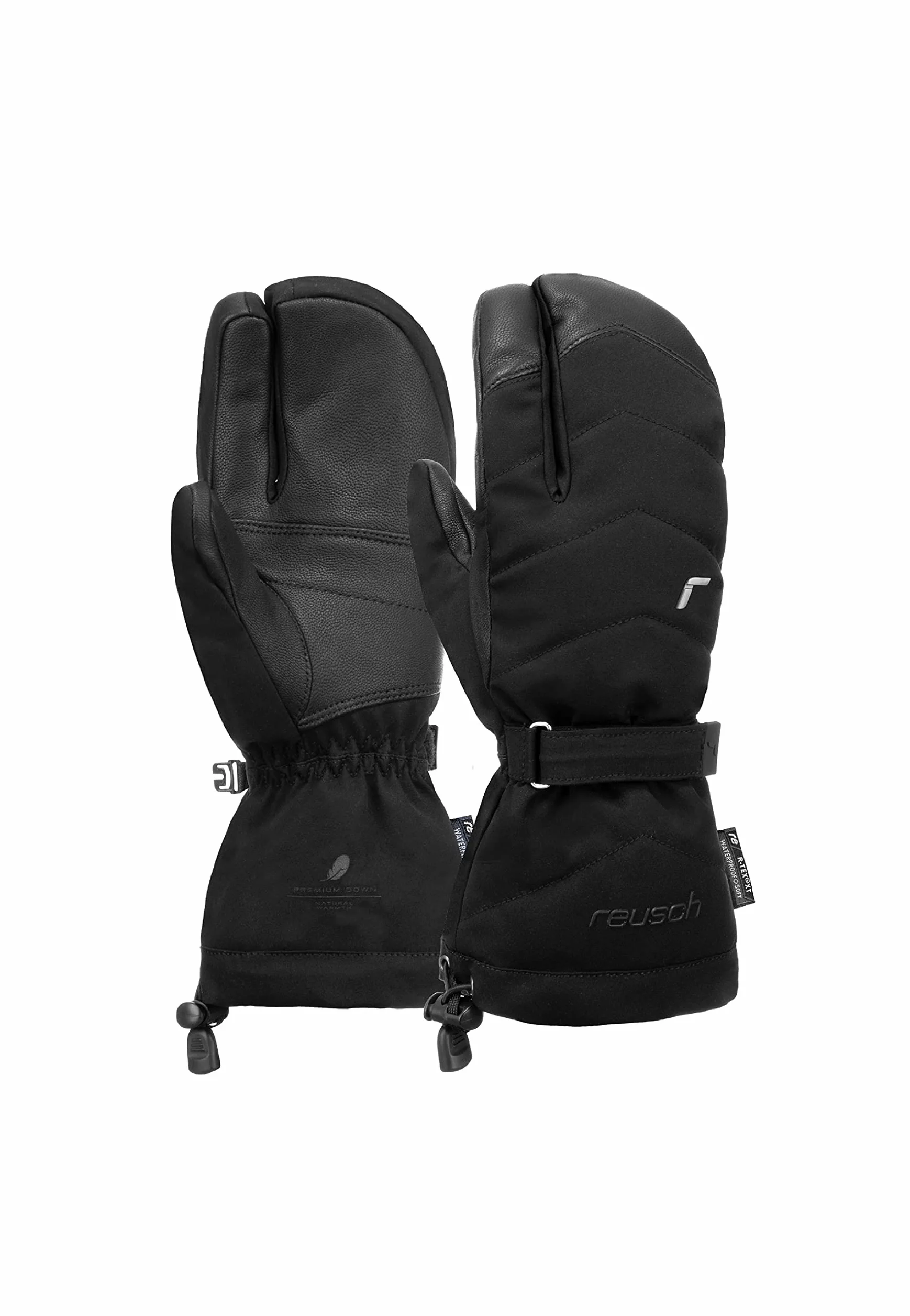 Reusch Nadia R-tex Xt rękawiczki damskie z 3 palcami, izolacja puchowa, wodoszczelna membrana, bardzo ciepłe rękawice narciarskie, rękawice śniegowe, rękawiczki zimowe
