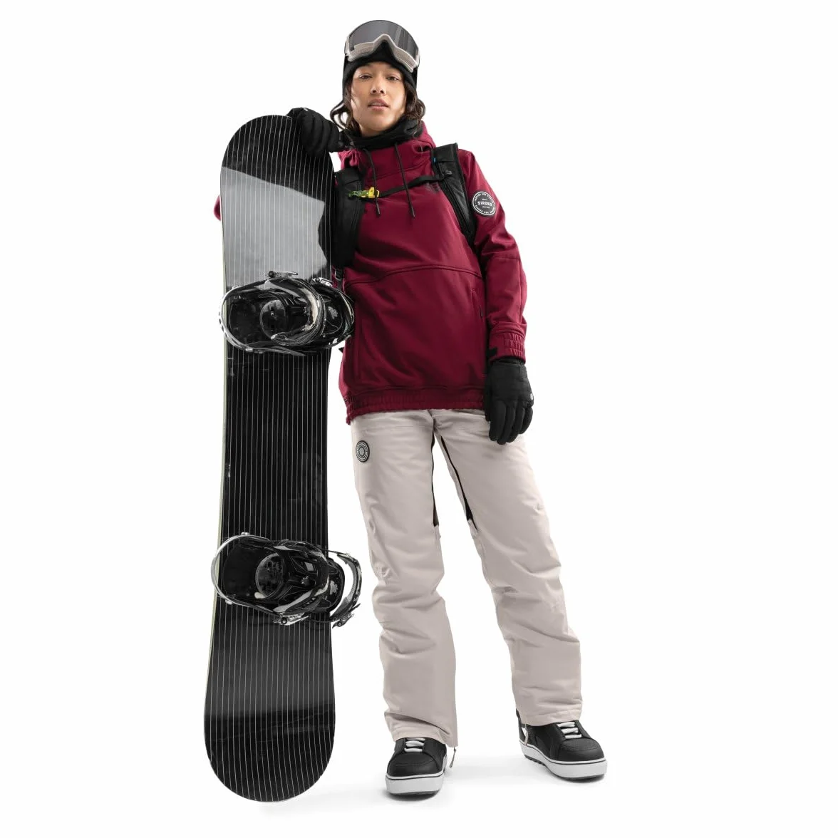 SIROKO - Kurtka Snowboardowa dla Kobiet Siroko W1-W Groenland - XXS - Bordowy
