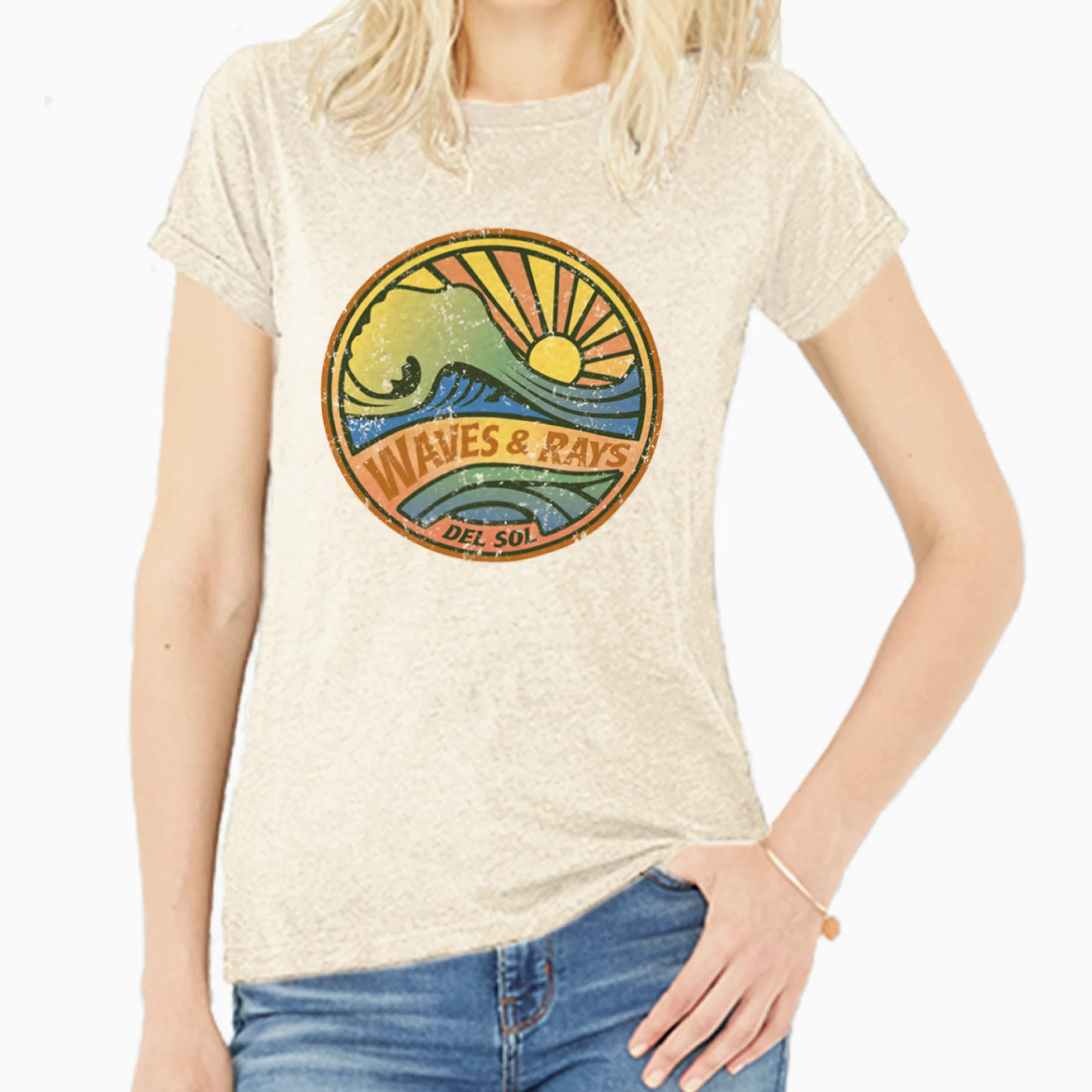 Del Sol T-shirt chłopięcy, beżowy, mały