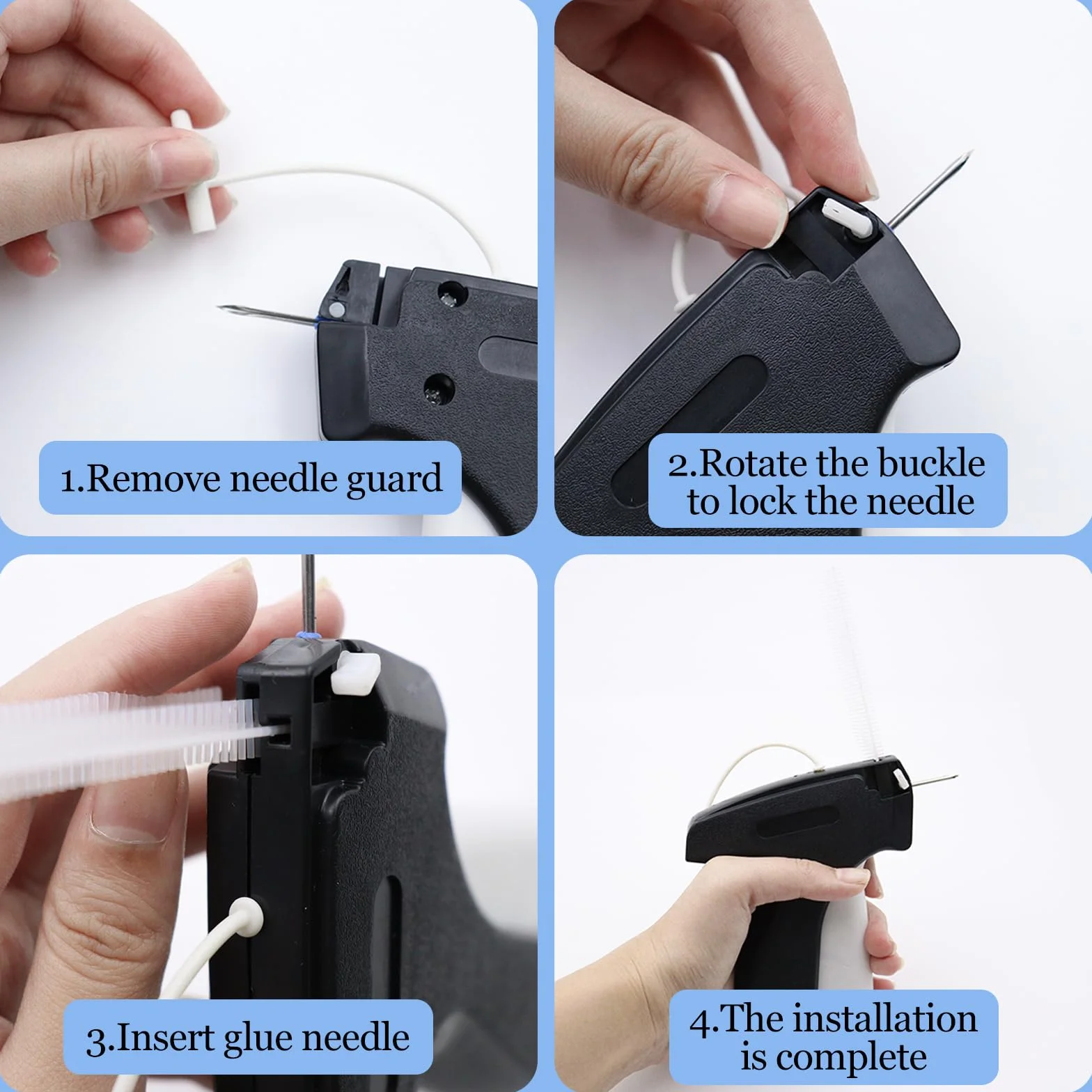 Pistolet do etykiety, metka z ceną, pistolet do etykietowania pistoletu z 5 wymiennymi igłami i 1000 etykietami, kolce do ubrań, skarpetek, czapek, odzieży, pistoletu do oznaczania ceny