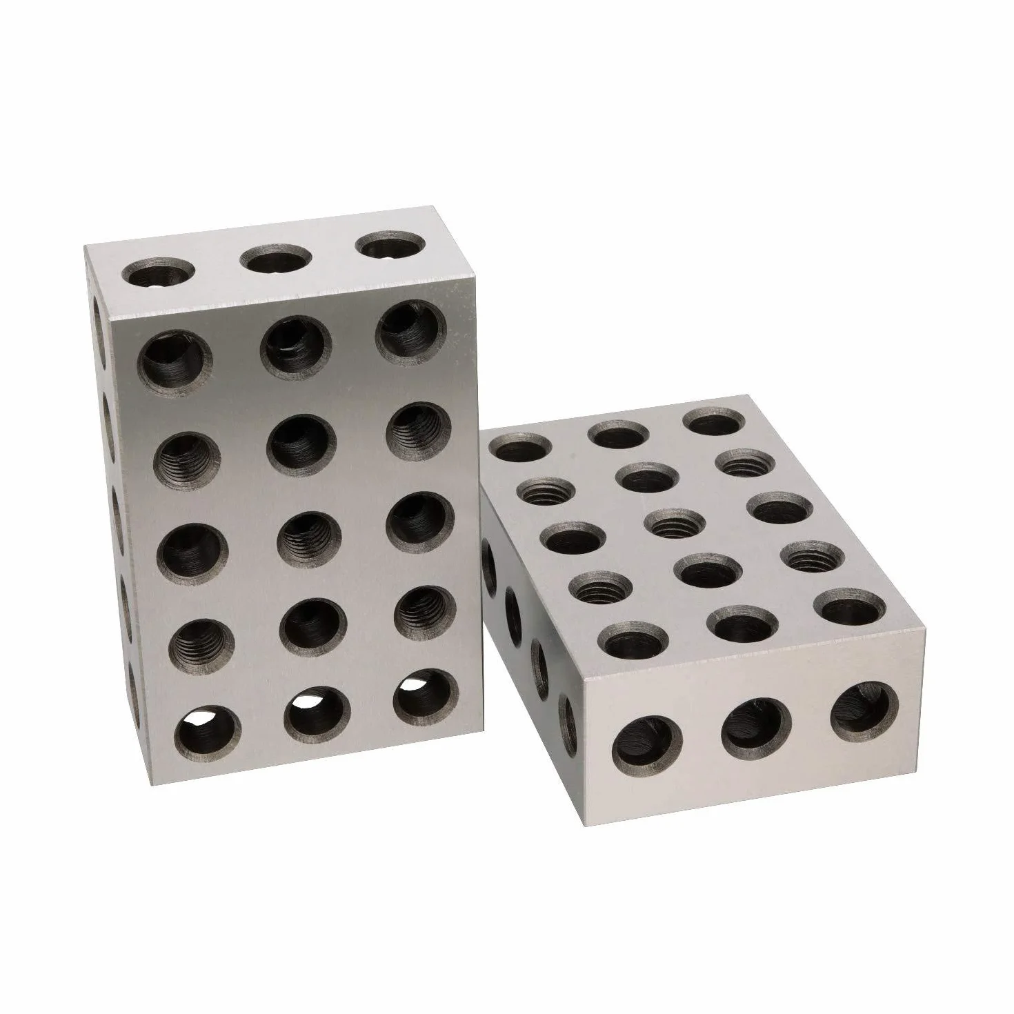 2 szt. klocków precyzyjnych hartowanej stali 0,0002 '' inżynier uziemiony 23 otwory bloki inżynierskie 3 x 5 cm x 7,5 cm narzędzie tokarskie (0,0003)