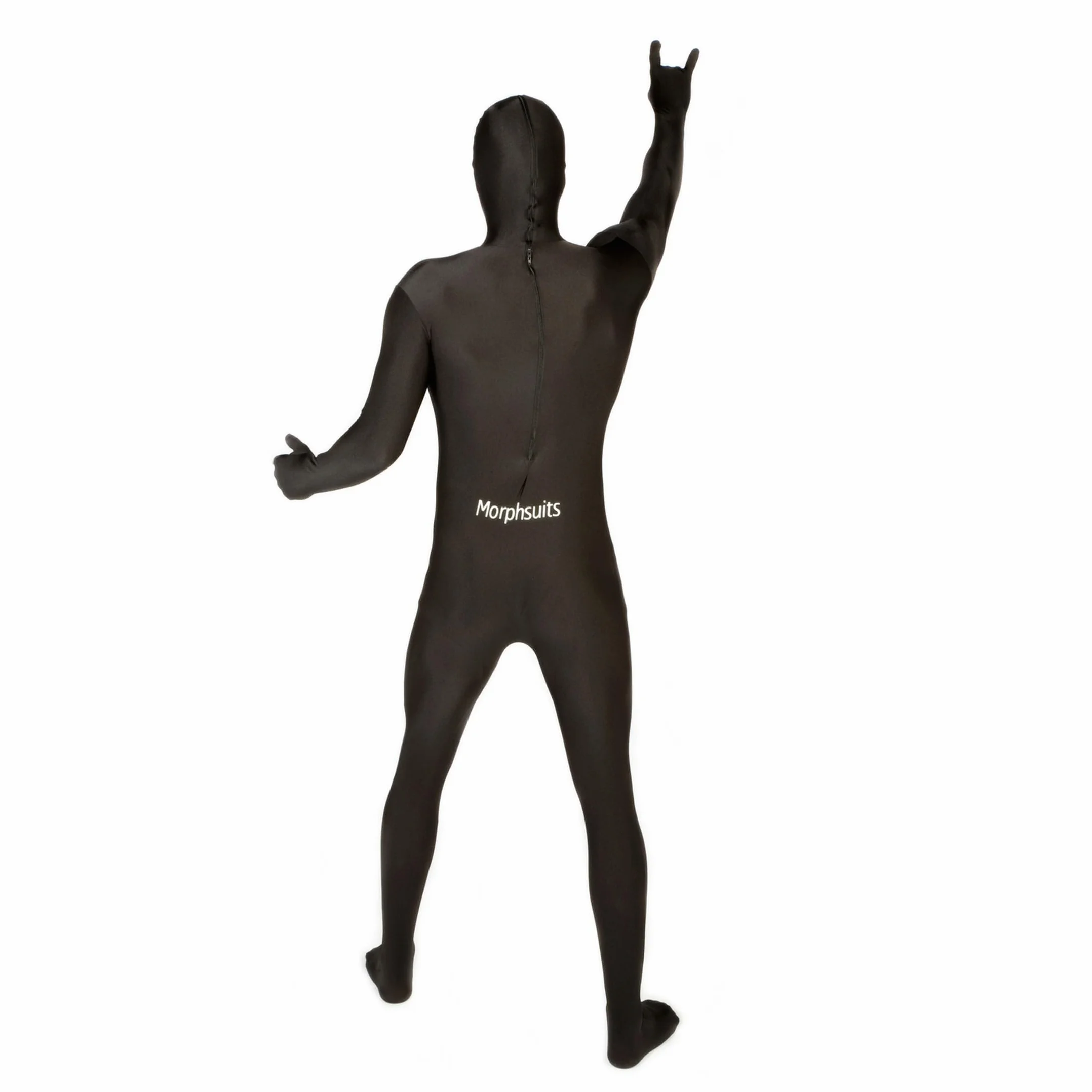 Morphsuits Czarny Kombinezon Uniseks Elastyczny Pełny Strój dla Dorosłych na Halloween Karnawał, XL
