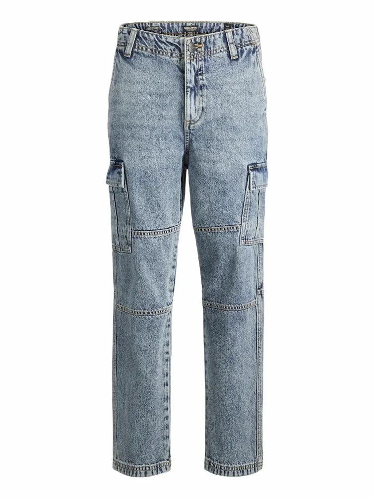 JACK&JONES JUNIOR Jjichris Jjwade Cargo Mf 148 Sn Jnr - Dżins Chłopcy
