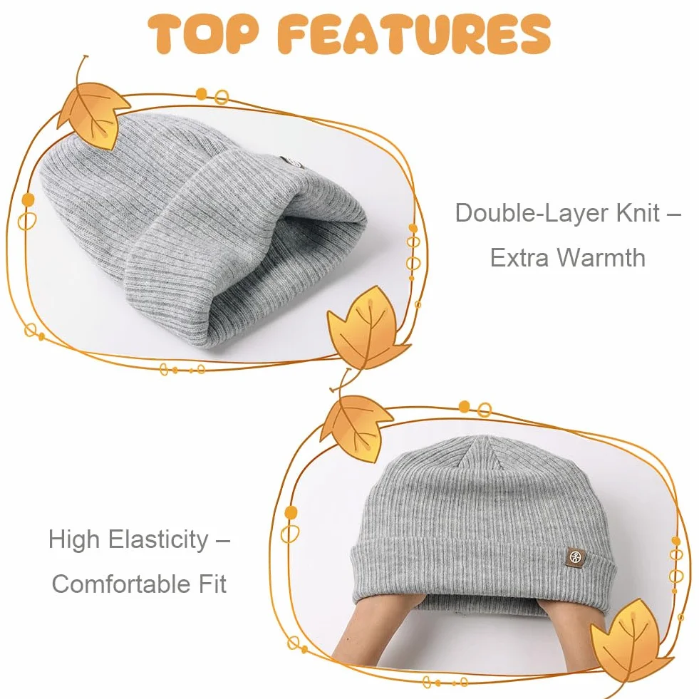 Zestaw czapek i szalika dla dzieci, czapka zimowa beanie i szalik, czapka z dzianiny, ciepła dzianina, uniseks, dla chłopców i dziewczynek, 2-8 lat, na narty, rower, outdoor