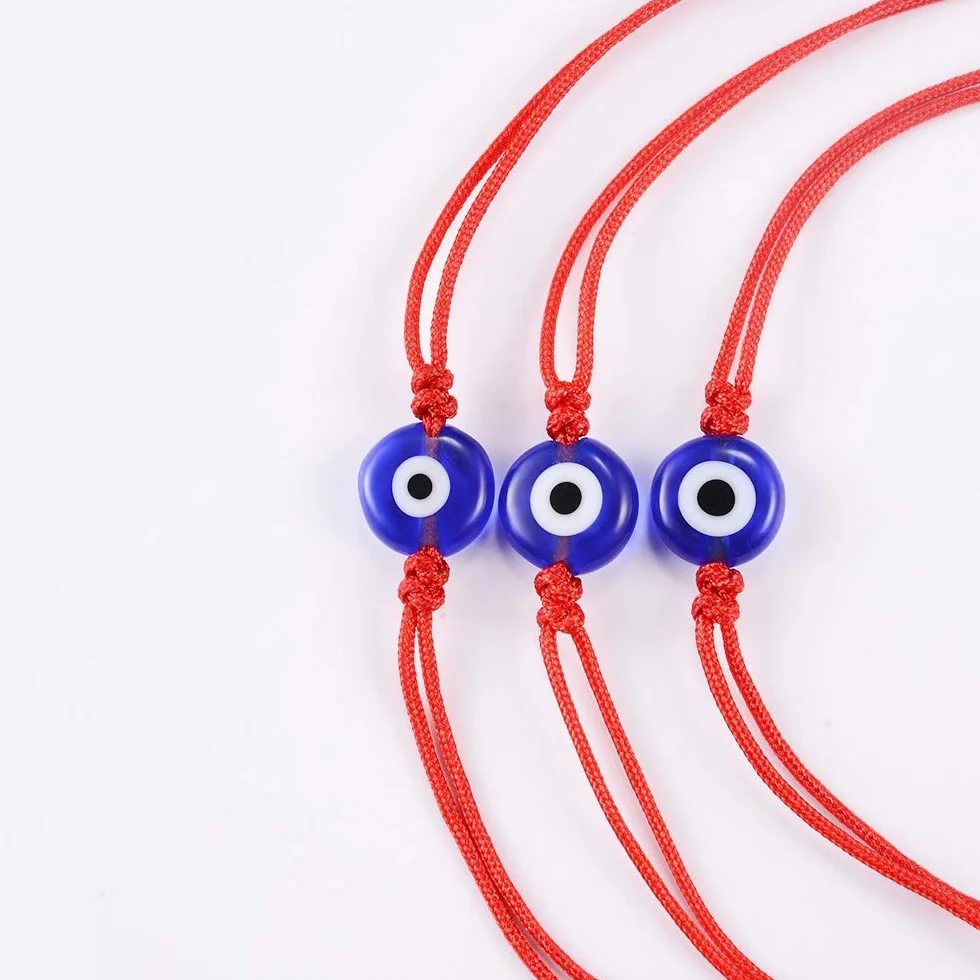 VU100 Bransoletki ze złym okiem regulowane Ojo Turco Lucky Kabbalah Protection Ręcznie robione życzenia Bransoletka przyjaźni Biżuteria Prezent dla najlepszych przyjaciół wnuczki rodziny