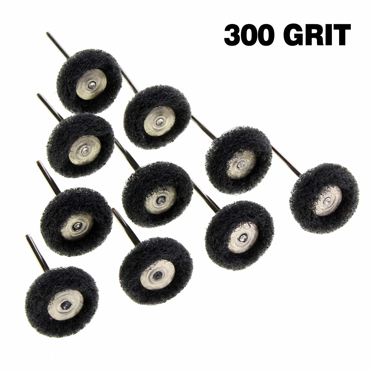 HSeaMall 40 szt. tarcze polerskie polerskie polerskie polerskie brązowe 2,5 cm 80ziarnistość 150 ziarnistość 240 ziarnistość 300 Grit do akcesoriów narzędzia obrotowe (40 szt. ścierka tarcza polerska)
