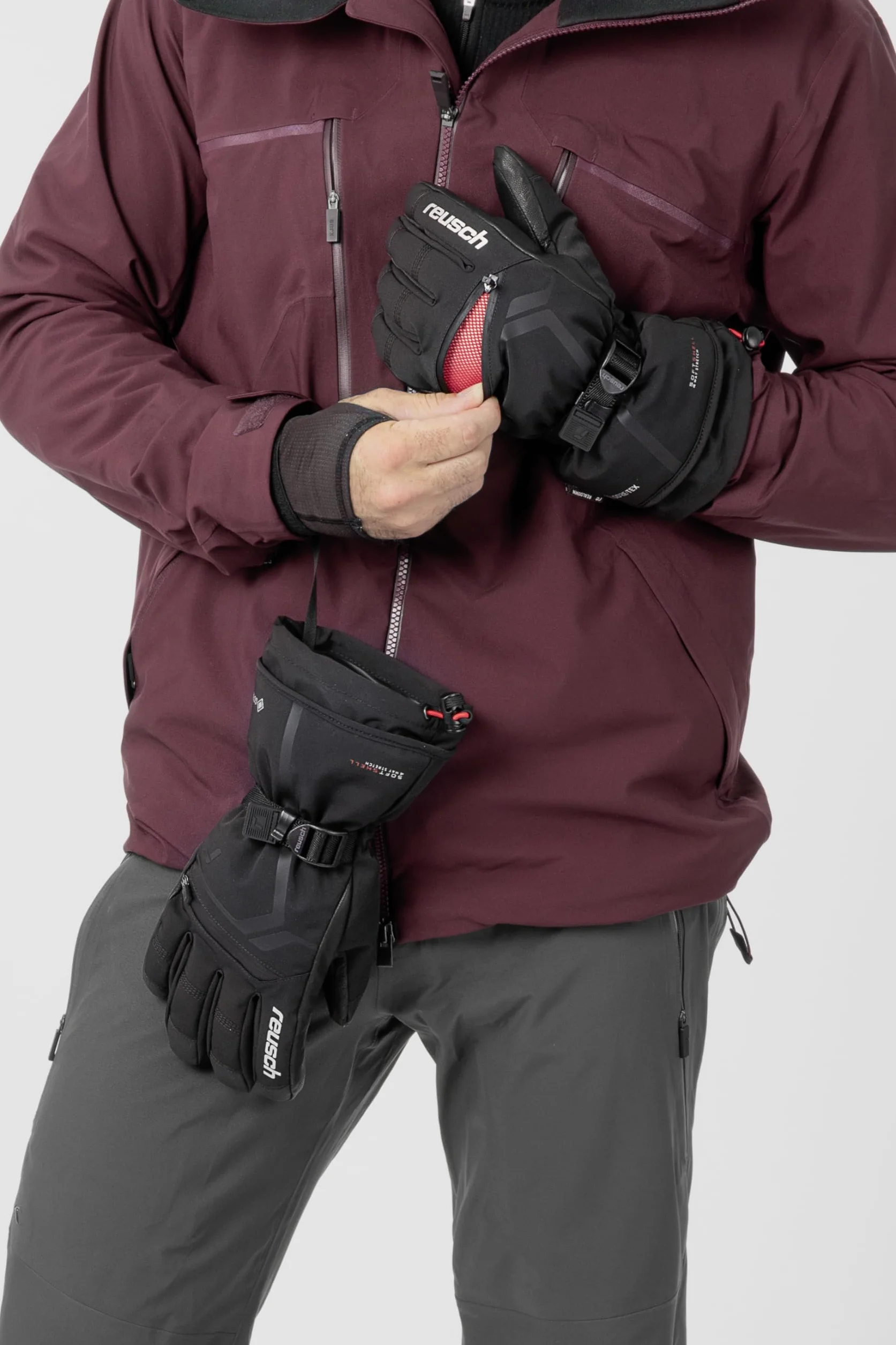 Reusch Down Spirit Gore-TEX bardzo ciepłe, wodoodporne, wiatroszczelne i oddychające rękawiczki zimowe, uniseks, rękawiczki na palec, rękawice śniegowe, rękawice narciarskie, dla mężczyzn i kobiet