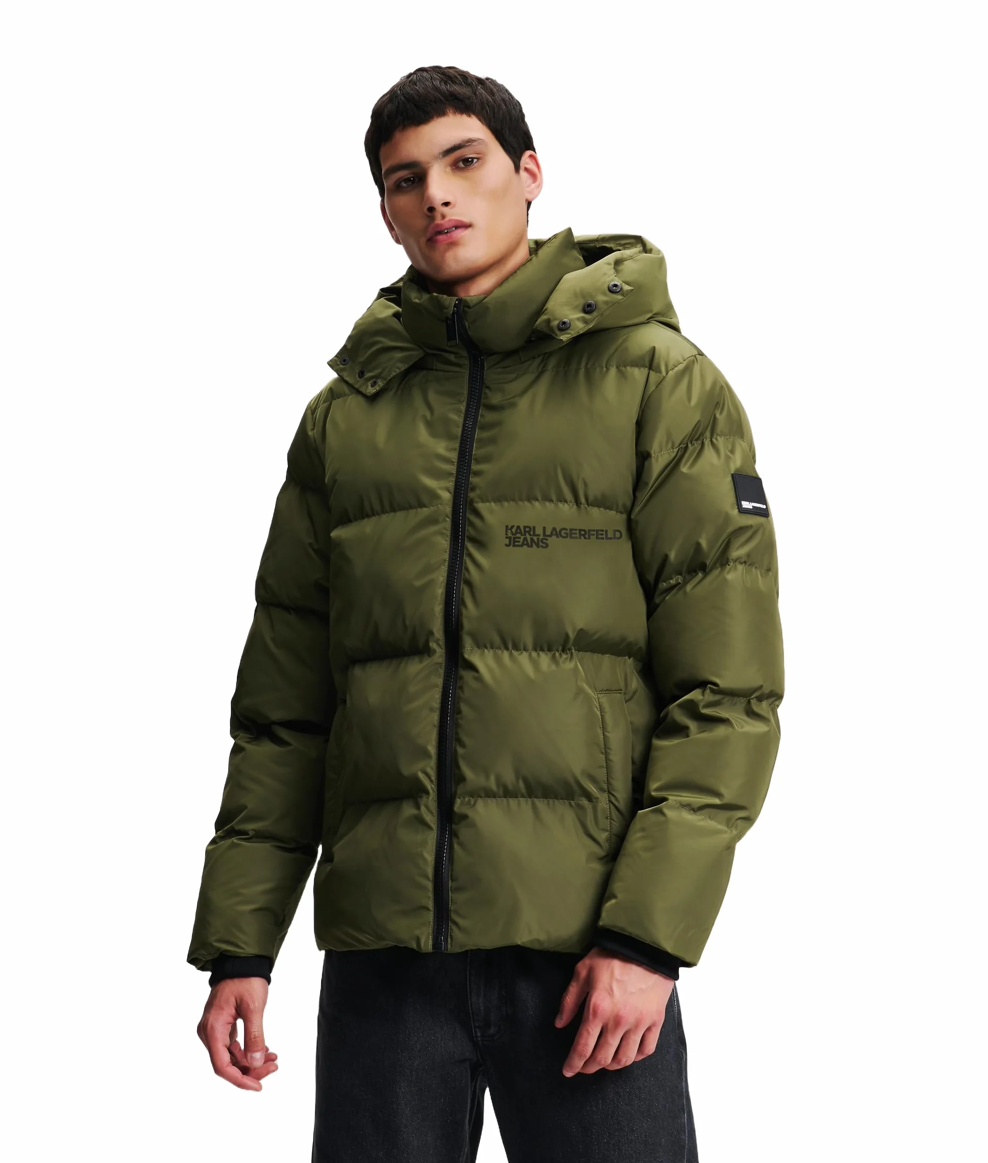 Jeansy Karl Lagerfeld, Męskie, Pikowane, Regular Fit, Zielony, L