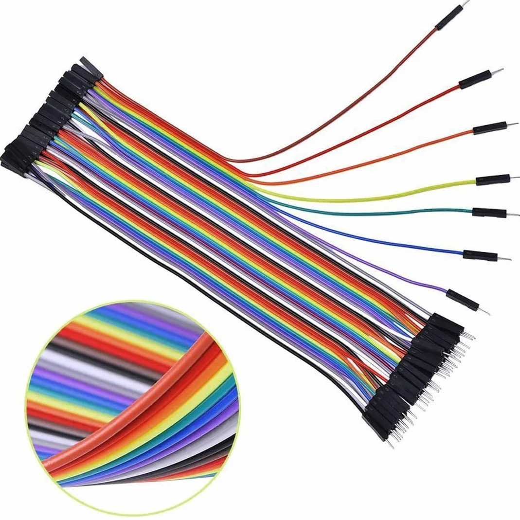 GTIWUNG 240 szt. 20 cm 24 AWG wielokolorowe 40 pinów męskie do żeńskiej, 40 pinów od mężczyzn do mężczyzn, 40 pinów żeński do żeńskiego swetra druty wstążkowe kable zestaw do projektów podobnych do Arduino