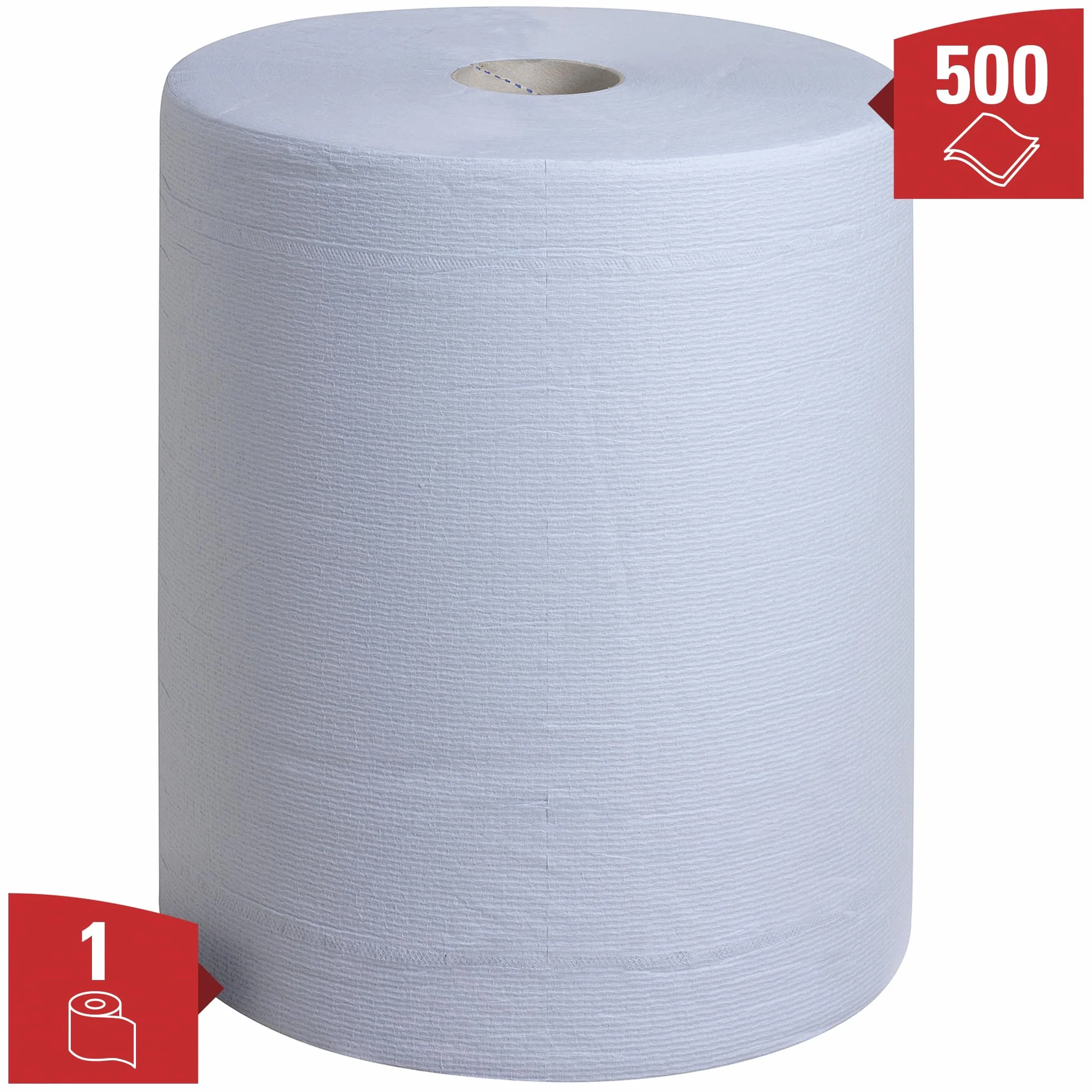 Papier do wycierania WypAll L20 do czyszczenia i konserwacji 7301 - Bardzo szeroki - 1 niebieska rolka czyściwa x 500 papierowych ściereczek (łącznie 500)