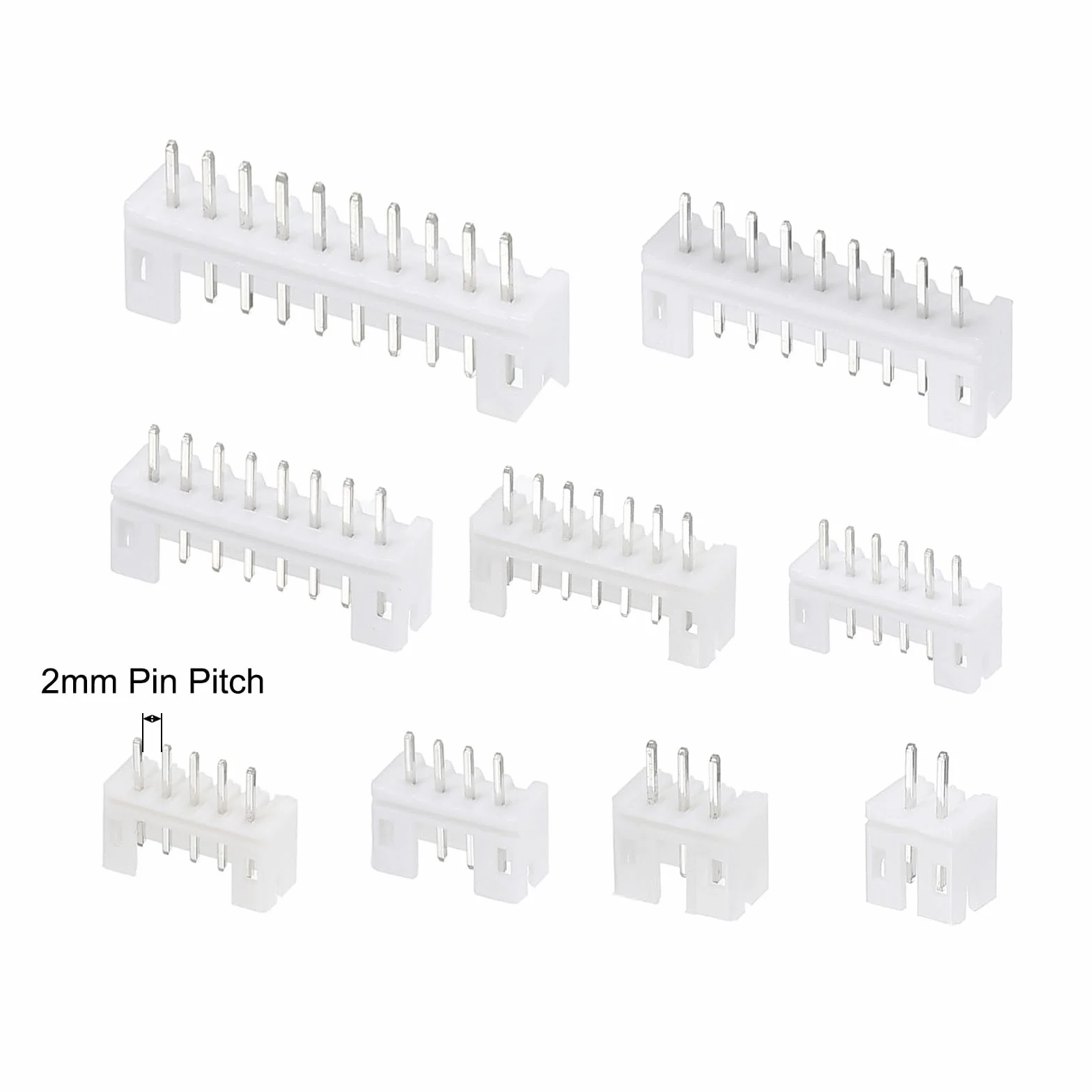 QUARKZMAN 240 sztuk złącza JST-XH, 2/3/4/5/6/7/8/9/10 Pin żeński męski pin-header, 2,54 mm odstęp gniazdo adapter z 22AWG 300 mm zgnieciony przewodnik kablowy