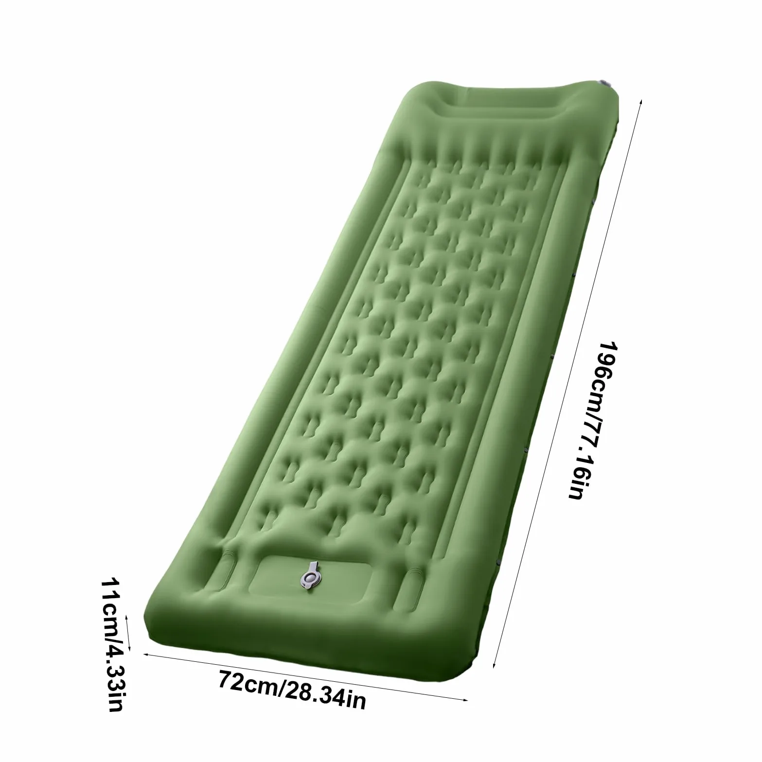 Materac Do Spaniena Na Camping Nadmuchiwany Materac O Grubości 4,3 (10,9 | Wbudowana Pompka Nożna Do Materaca Do Plecaka Wędrówek Podróży Na Zewnątrz Samochodu Namiotu Letniego