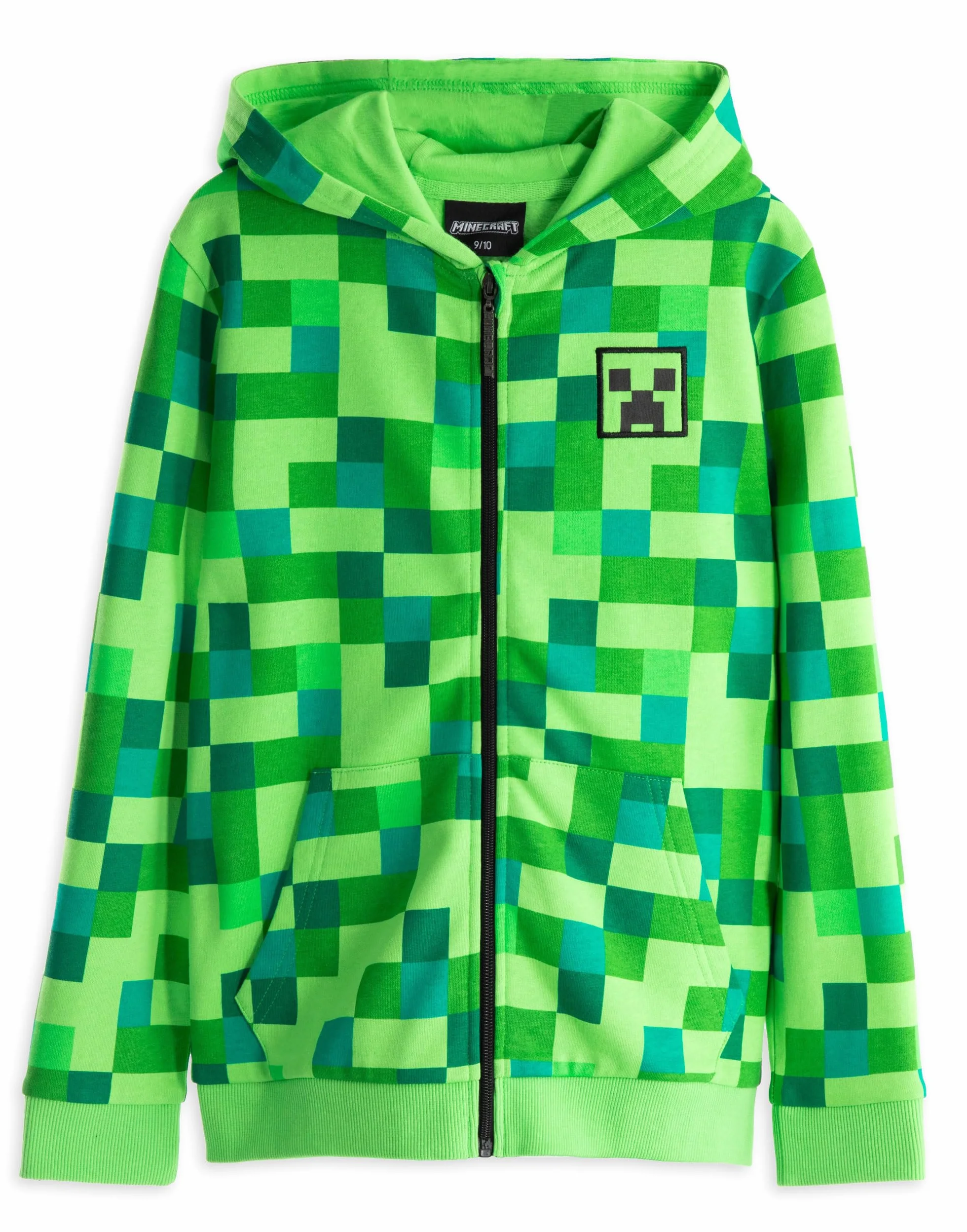 Minecraft bluza chłopięca z kapturem i zamkiem błyskawicznym