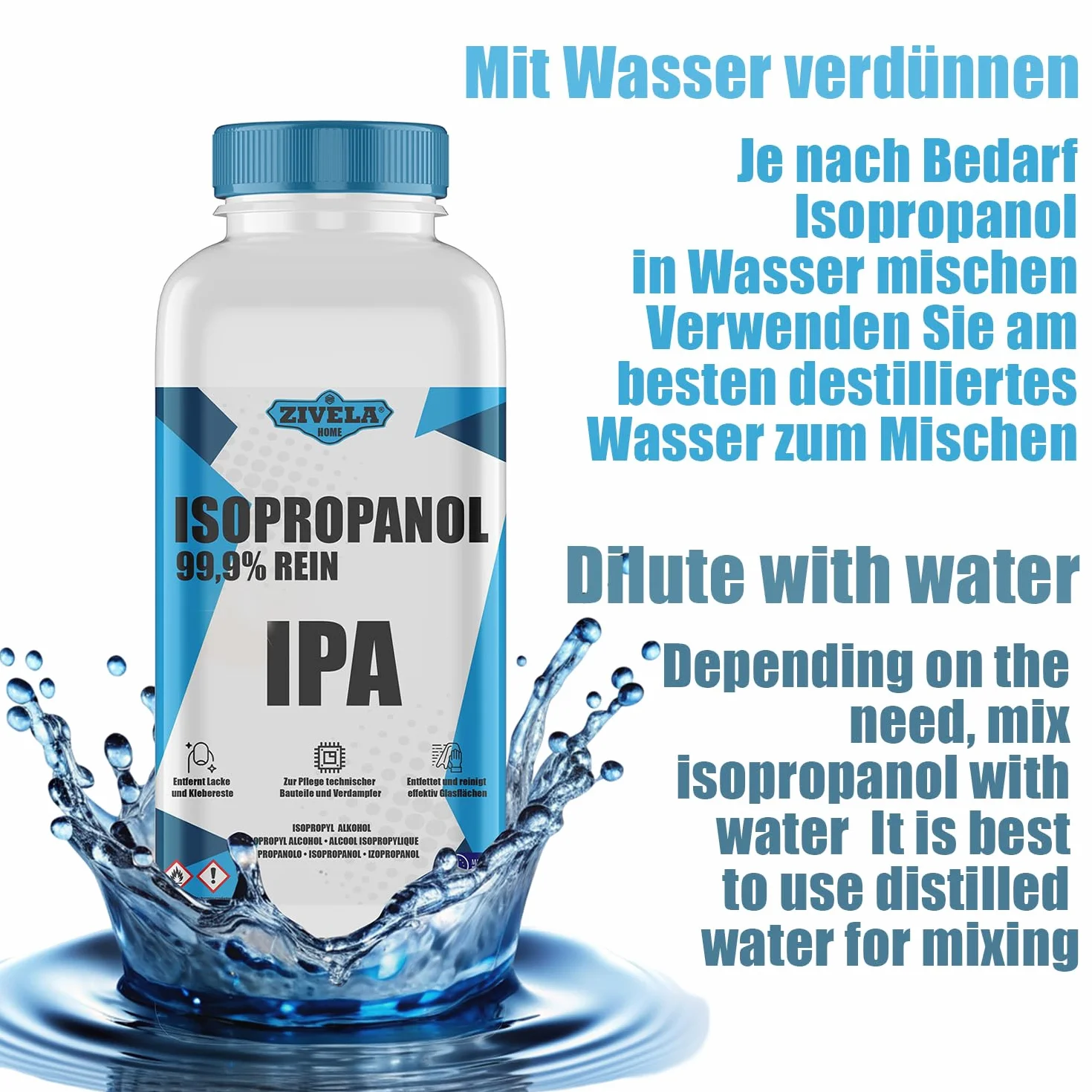 Izopropanol 99,9% 5L IPA do gospodarstwa domowego i elektroniki, soczewek i ekranów