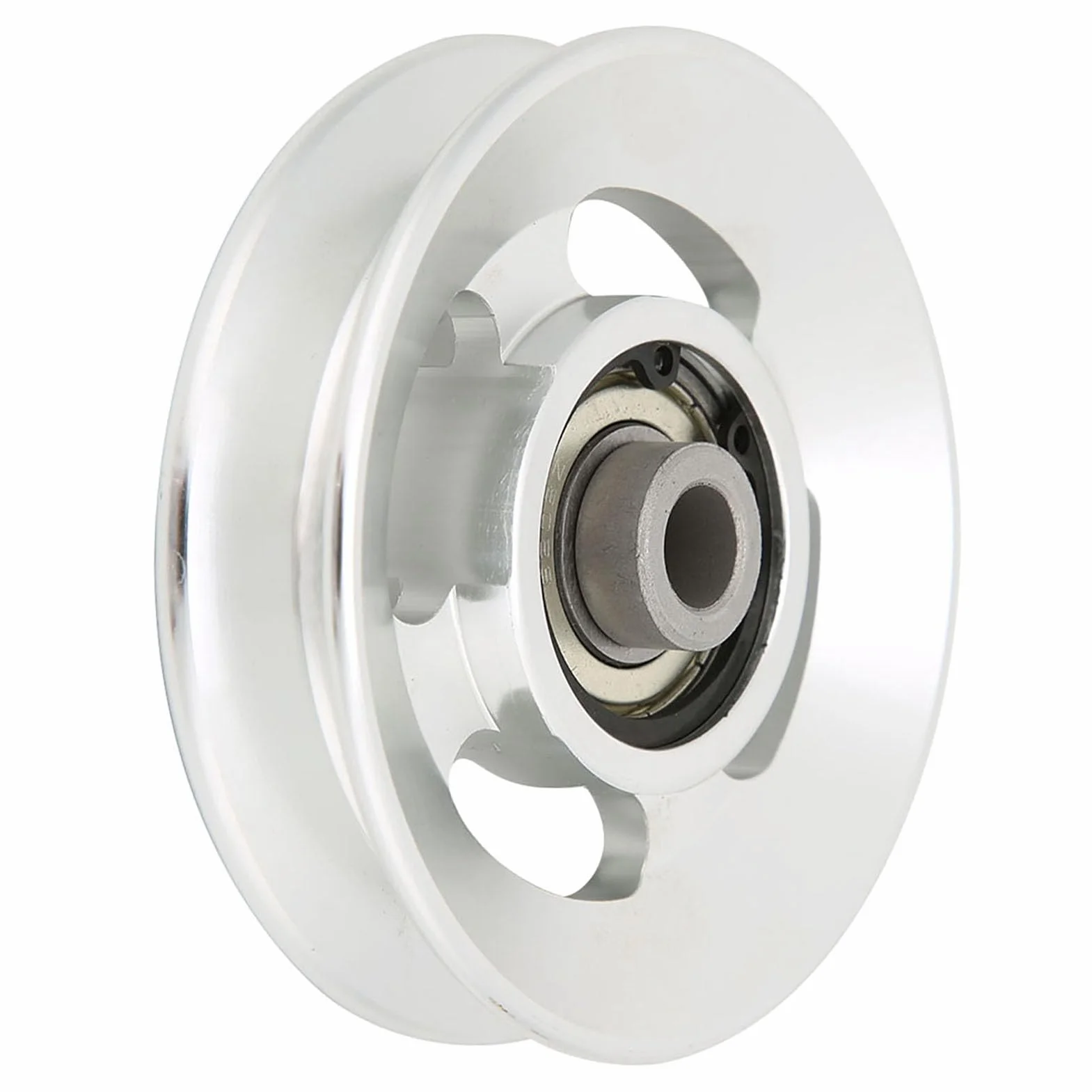 Akozon Koło pasowe, domowe przystawki na siłownię, akcesoria do treningu siłowego, 115 mm, koło pasowe fitness ze stopu aluminium (średnica 90 mm)