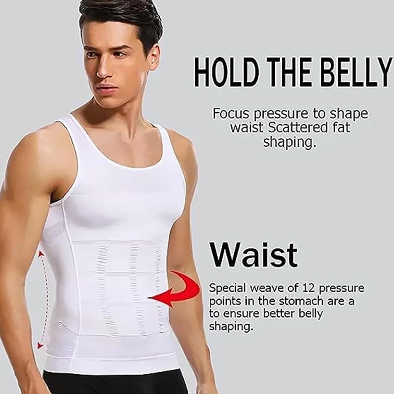 Generisch Shaperluv Tank 2.0 Męski podkoszulek z dużym i długim rękawem, Shaperluv Tank 2.0, podkoszulek kompresyjny, tank top dla mężczyzn