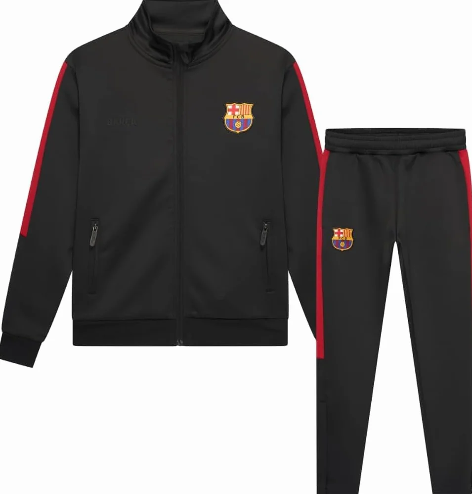 Dres treningowy FC Barcelona czarny dla dzieci - Rozmiar 116 do 164 - Czarny dres Barca dla dzieci - Produkt oficjalny