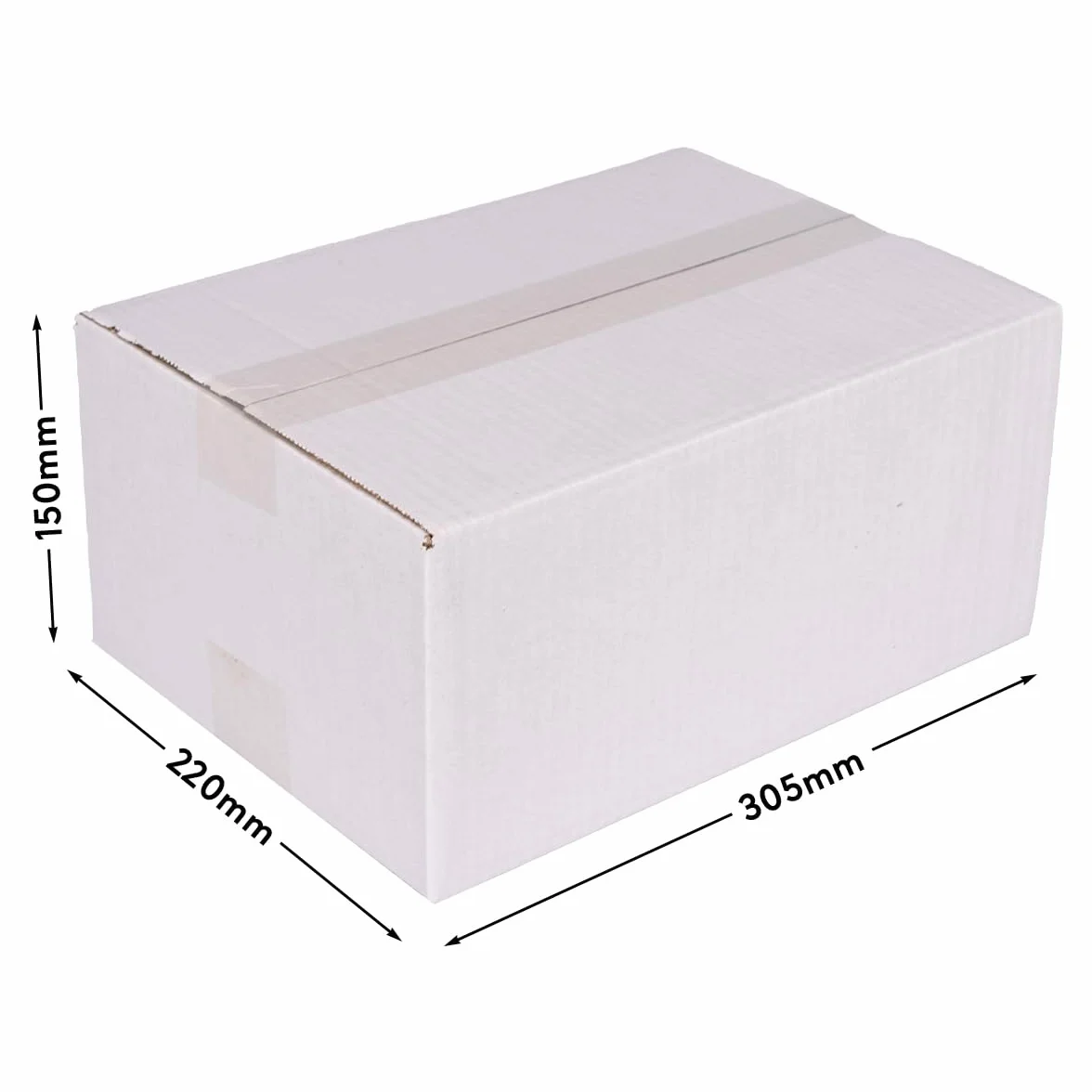 verpacking kartony składane 300 x 215 x 140 mm KK 30 białe [rozmiar i ilość do wyboru] jednowarstwowe średnie kartony 25 sztuk